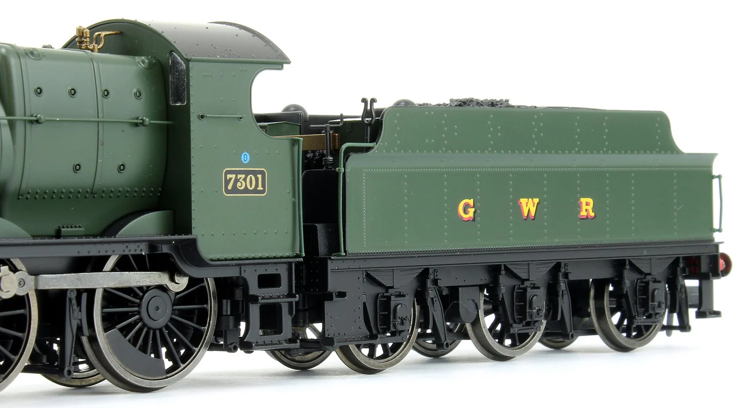 GWR Mogul 2-6-0 Locomotive Green with GWR & BR Smoke Box Number Plate #7301 - Image 7