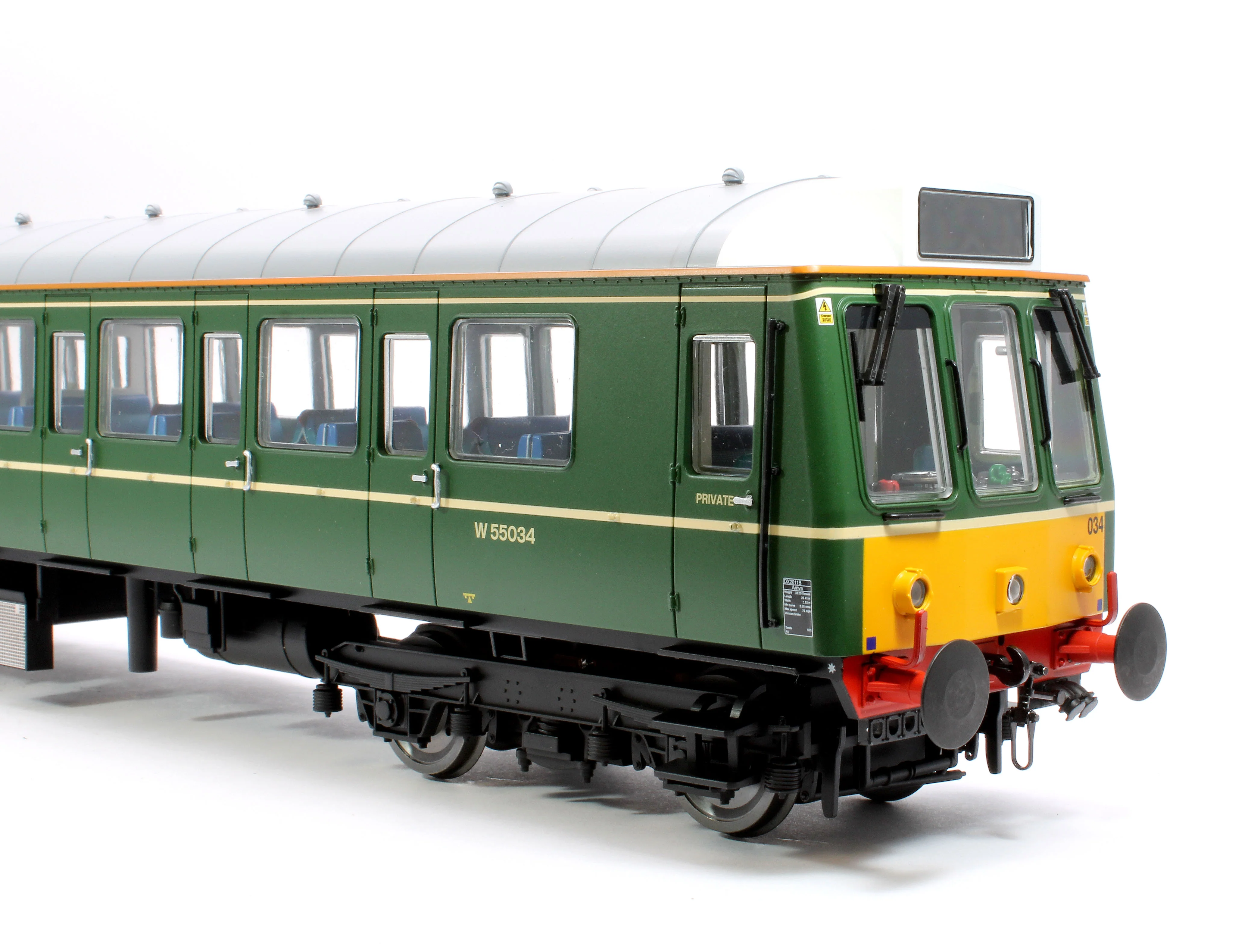 7D-009-DCC1 Class 121 W55034 Chiltern Heritage Green Small Yellow Panels DMU - Image 6
