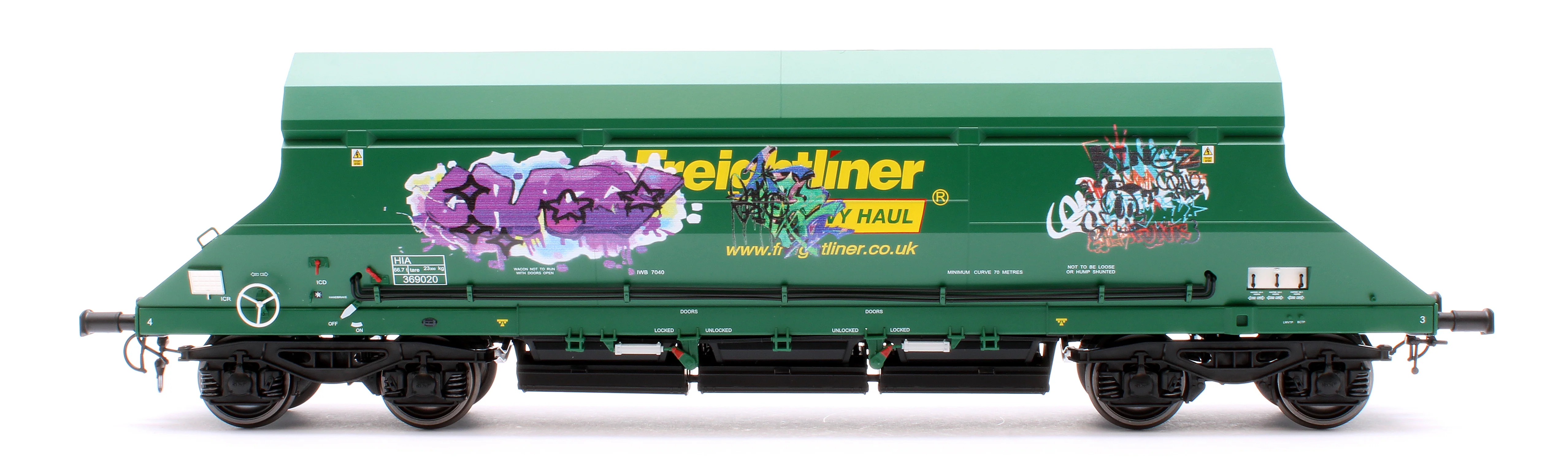 HIA Freightliner Green Heavy Haul Limestone Hopper 369020 Graffiti - Image 3