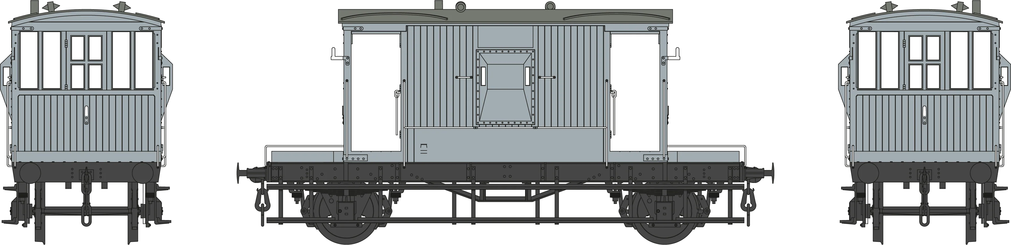 BR 20T Brake Van BR Grey Unnumbered - Image 2