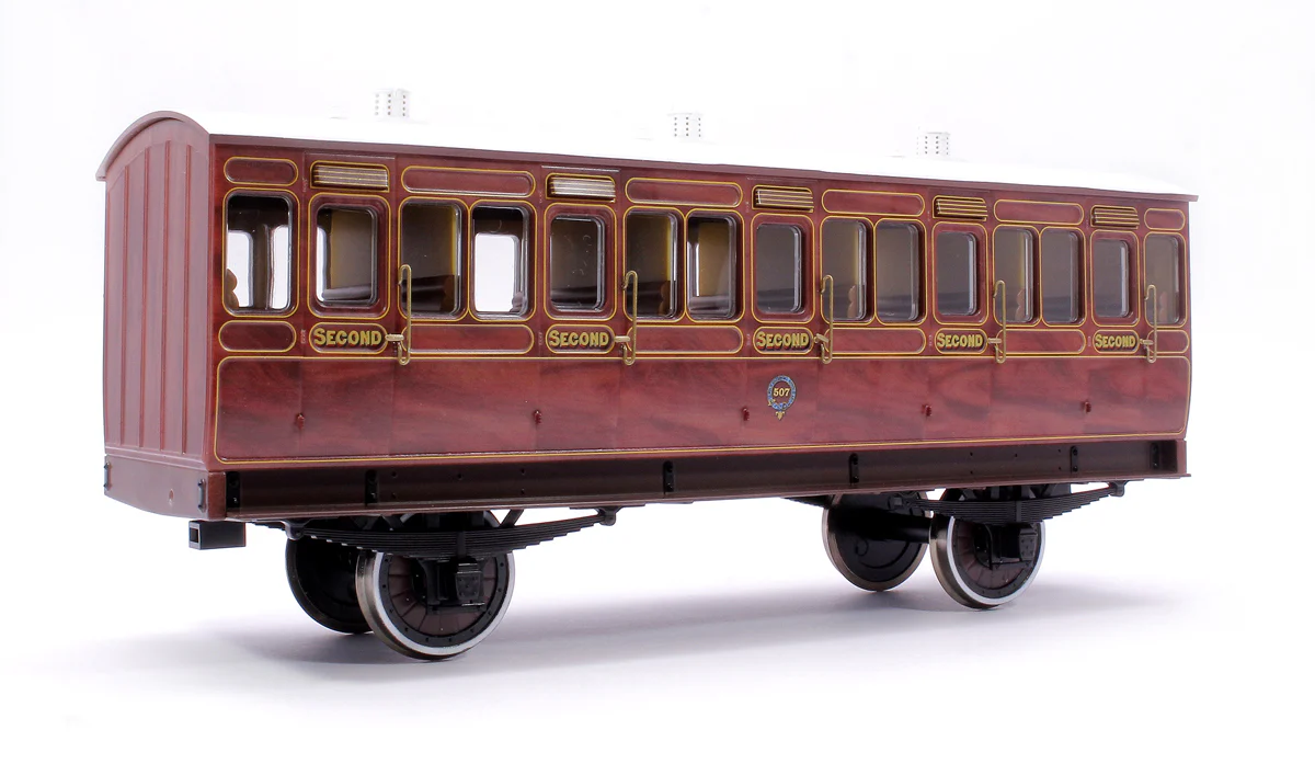 Stroudley 4 Wheel Suburban Oil Lit 2nd Mahogany 507 - Light Bar Fitted - Image 3