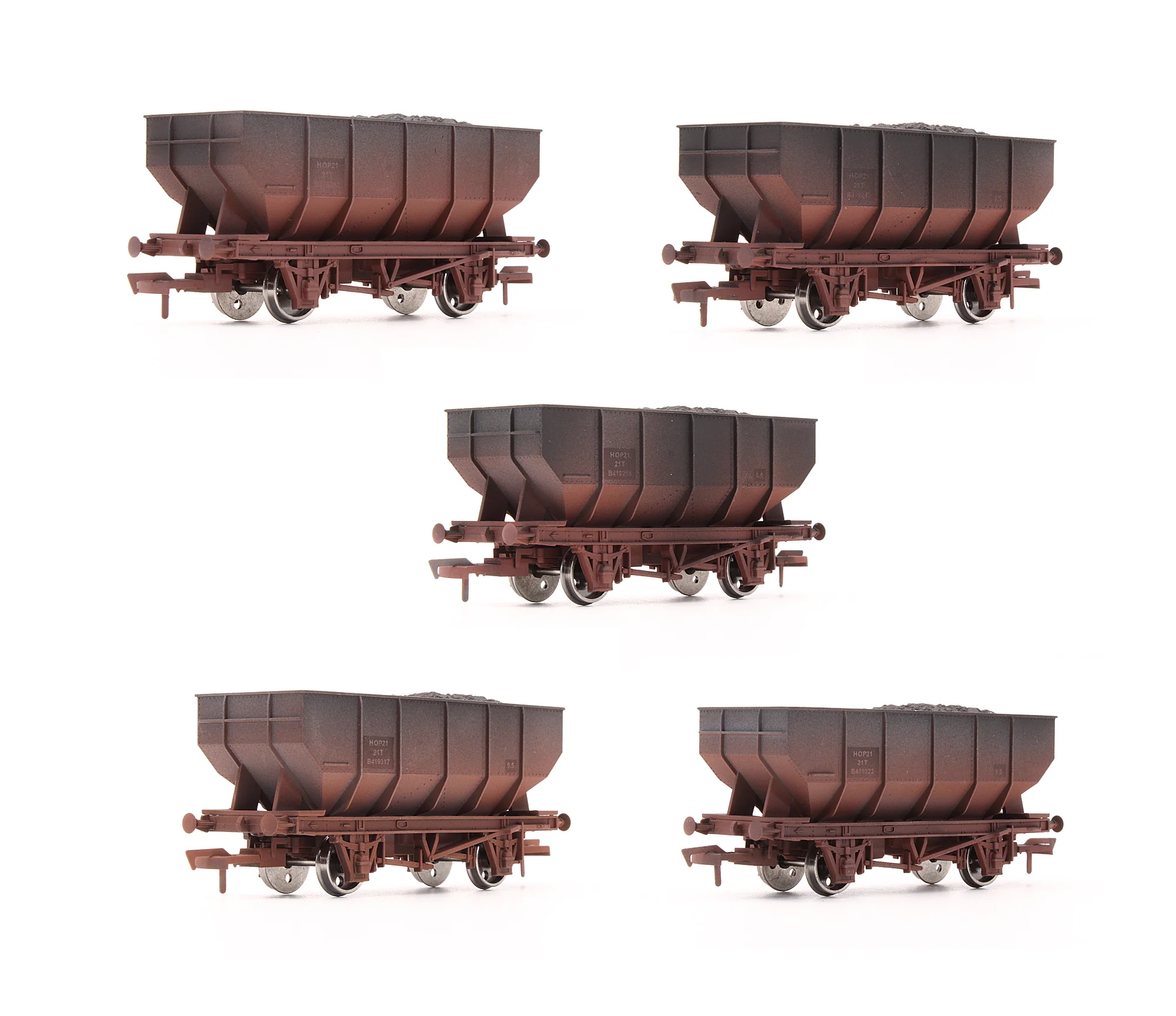 Pre-Owned B1005MHOPW Set Of 5 BR Hopper Wagons - Weathered