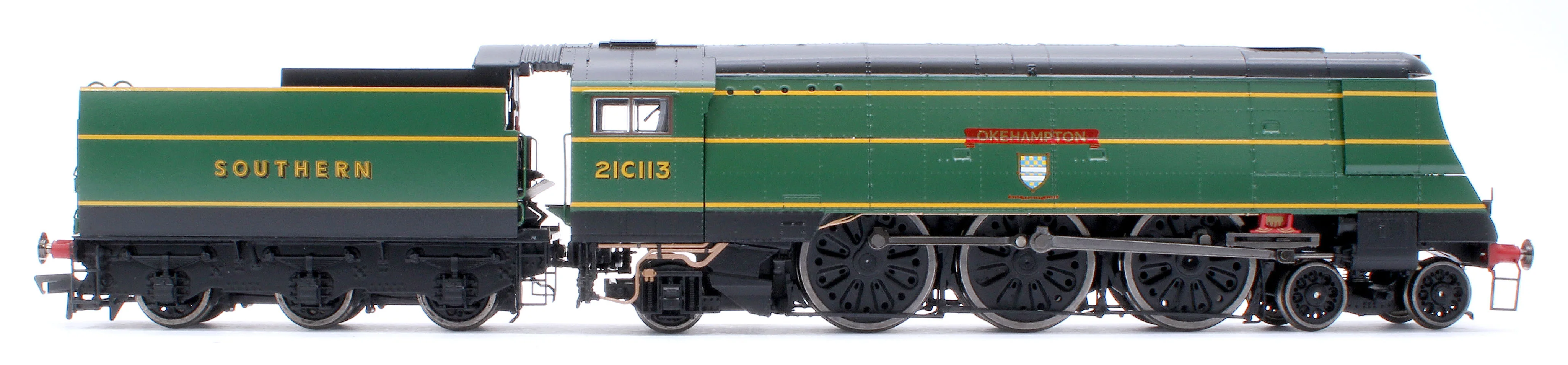Black Label West Country Okehampton 21C113 SR Malachite Green Steam Locomotive - DCC Sound & Smoke - Image 5