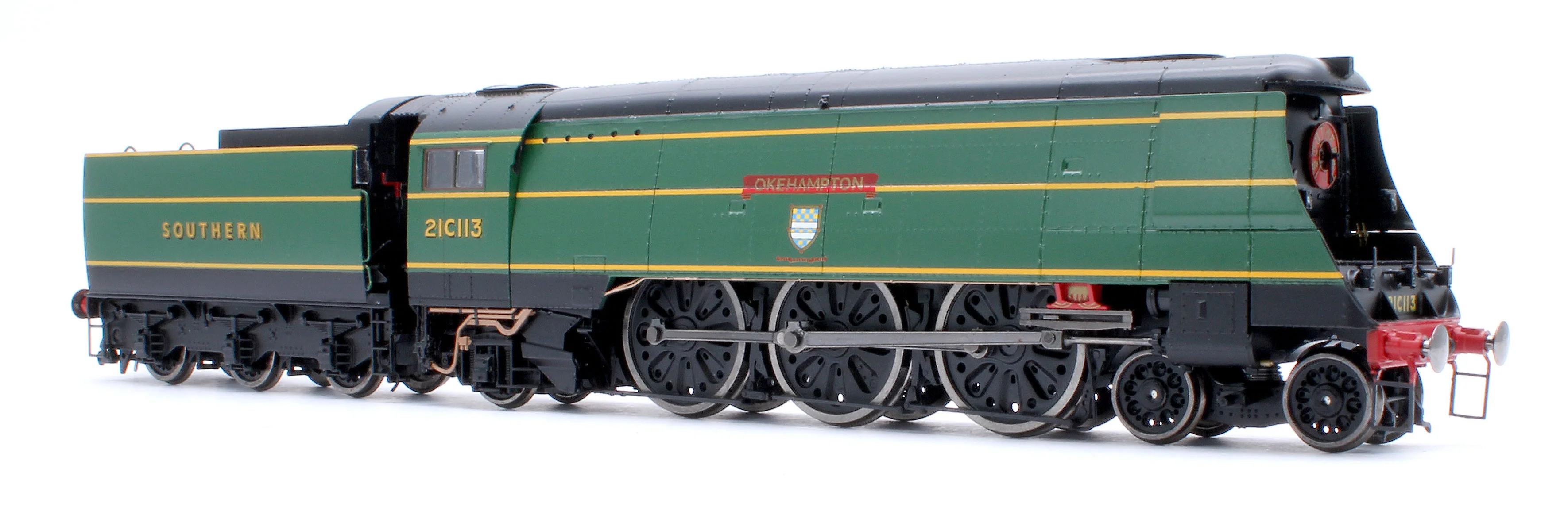 Black Label West Country Okehampton 21C113 SR Malachite Green Steam Locomotive - DCC Sound & Smoke - Image 6