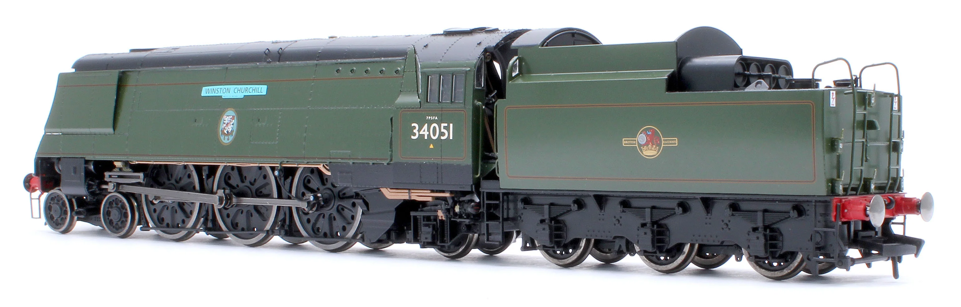Black Label Battle of Britain Winston Churchill 34051 BR Green Totem Steam Locomotive - DCC Sound & Smoke - Image 3