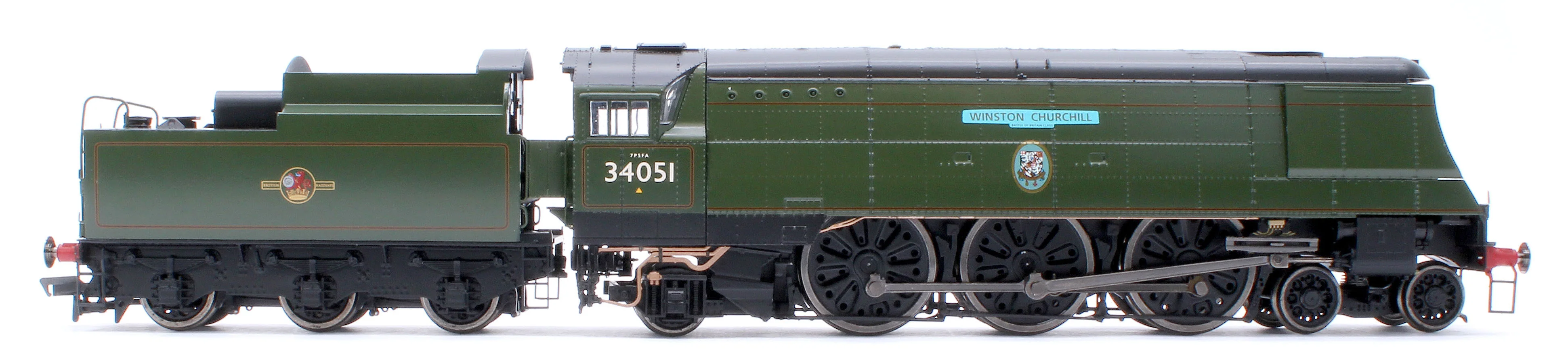Black Label Battle of Britain Winston Churchill 34051 BR Green Totem Steam Locomotive - DCC Sound & Smoke - Image 5