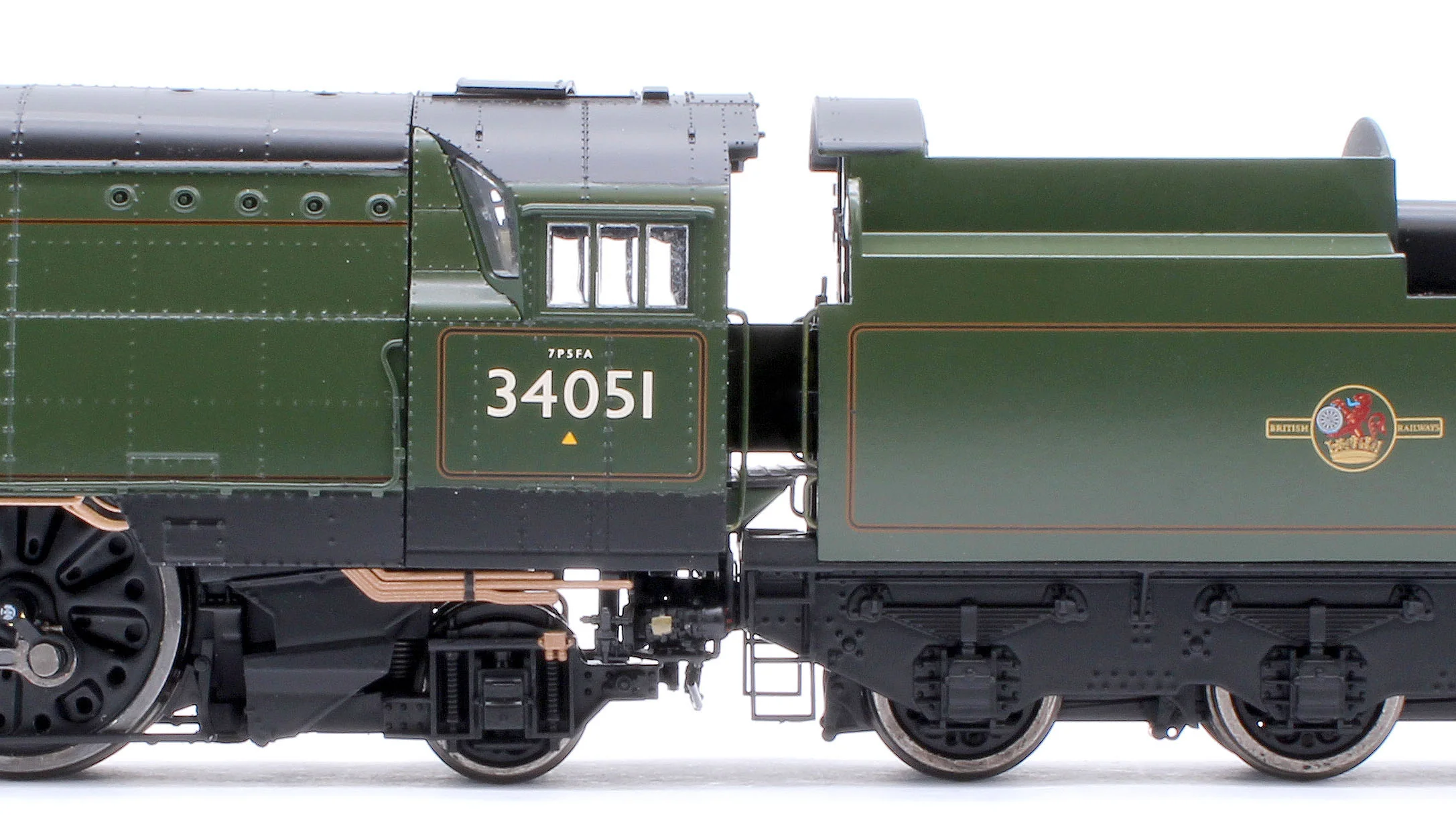 Black Label Battle of Britain Winston Churchill 34051 BR Green Totem Steam Locomotive - DCC Sound & Smoke - Image 8