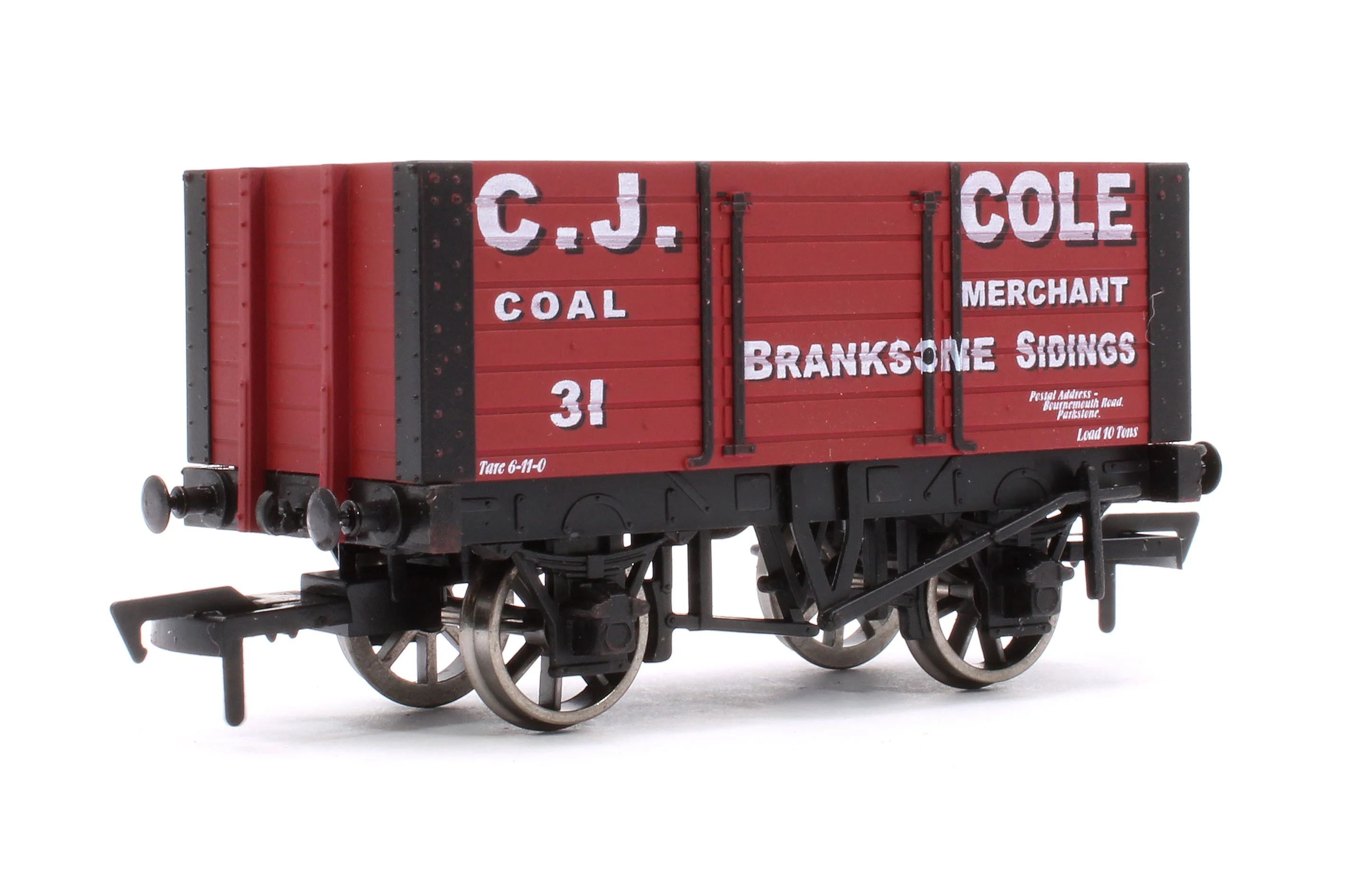 Pre-Owned 10T No.31 8 Plank Open Wagon 'C.J.Cole Coal Merchant'