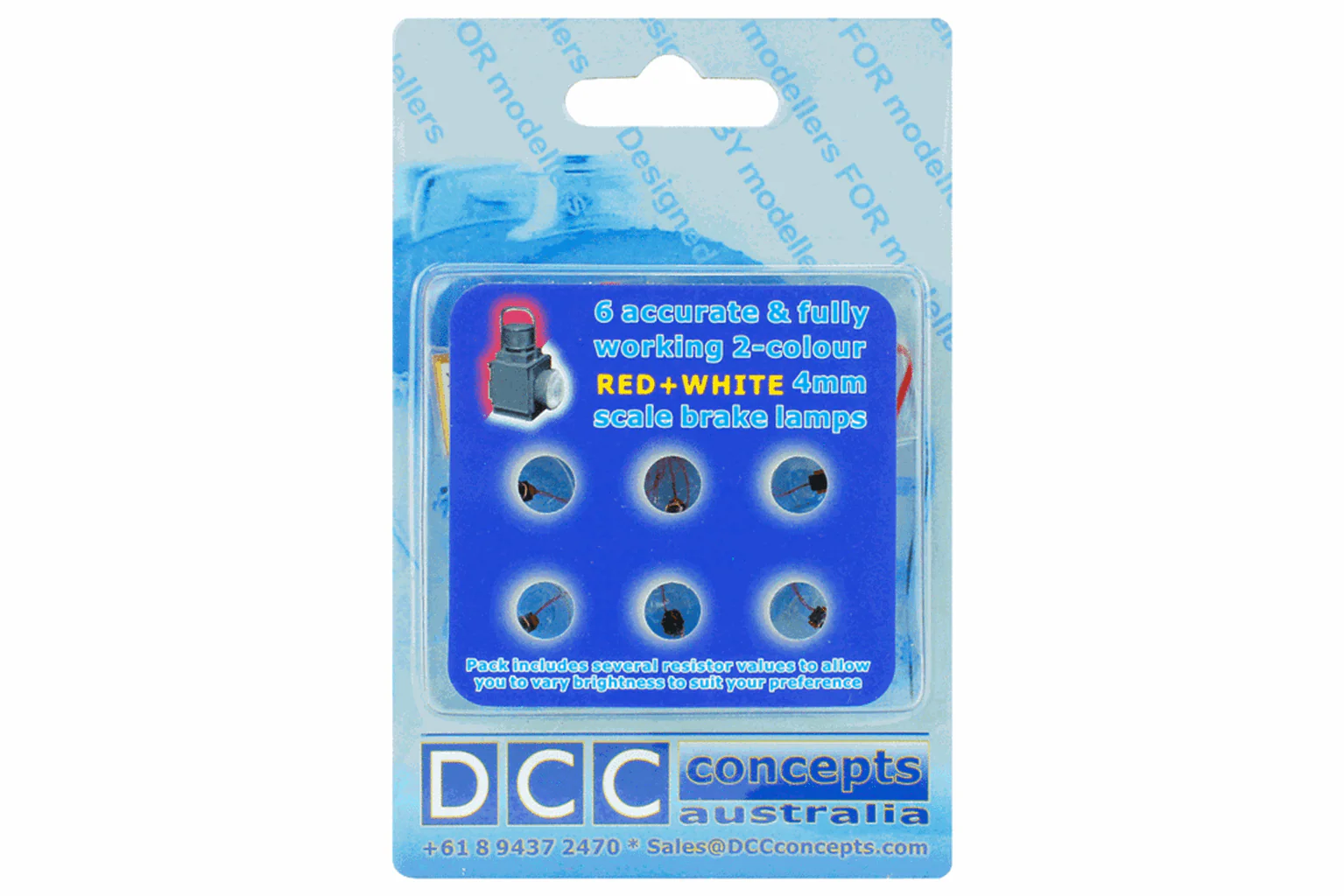 DML-LLBRW Working Guard Van Lamp LMS/BR (4mm Scale) Red and White (6 Pack) - Image 4