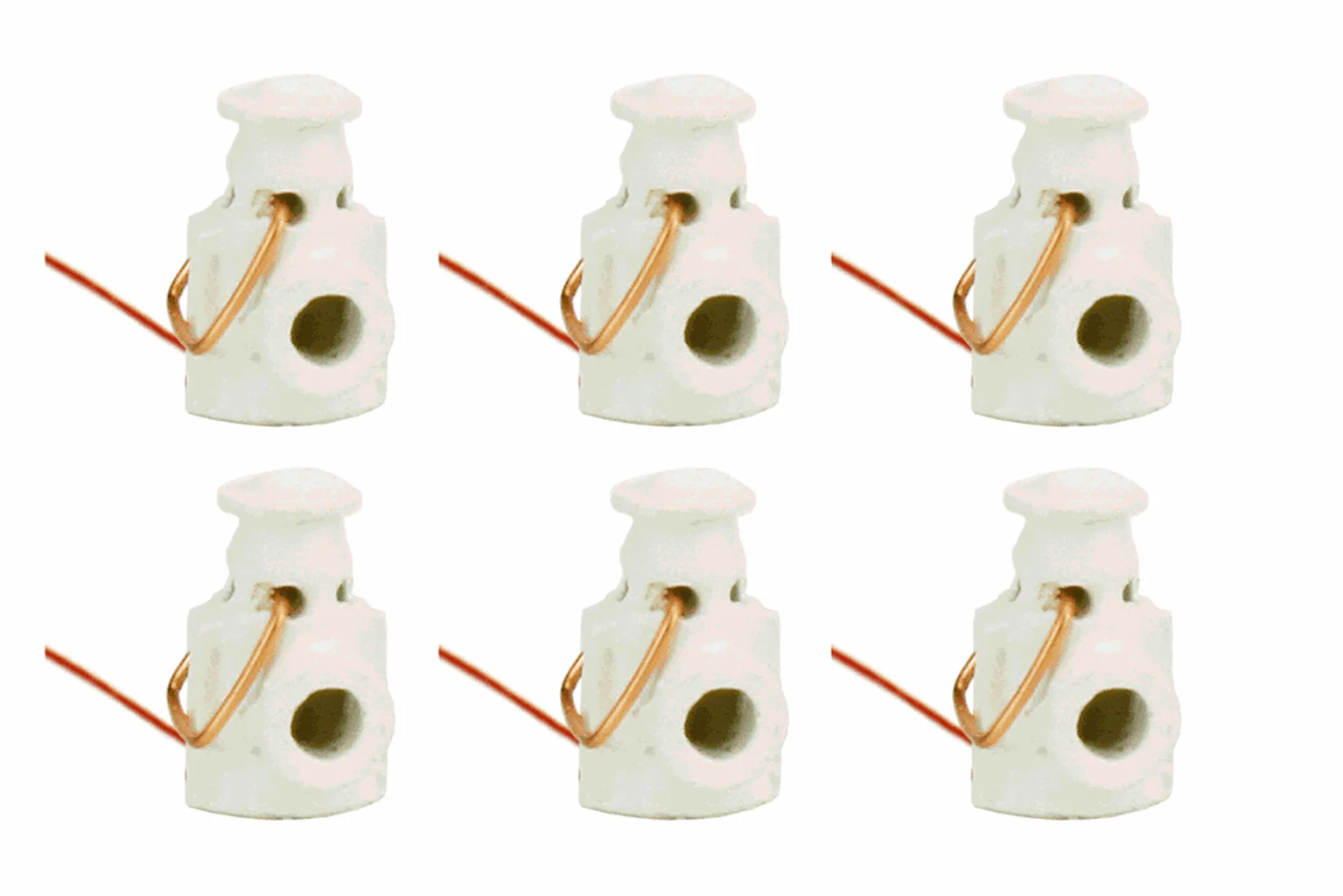 DCC-DML-LNERR Working Loco Lamps LNER/SR (4mm Scale) Red (6 Pack)