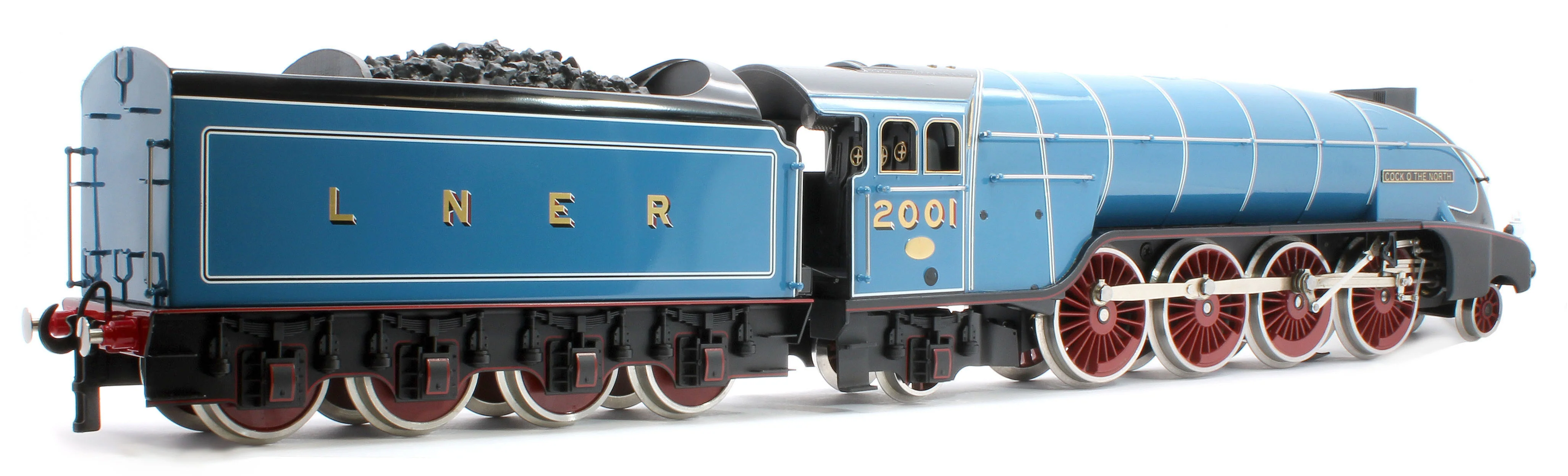 E/36-B2-CN P2 Class Streamlined "Cock O The North" 2-8-2 LNER Garter Blue No. 2001 Steam Locomotive - Image 3