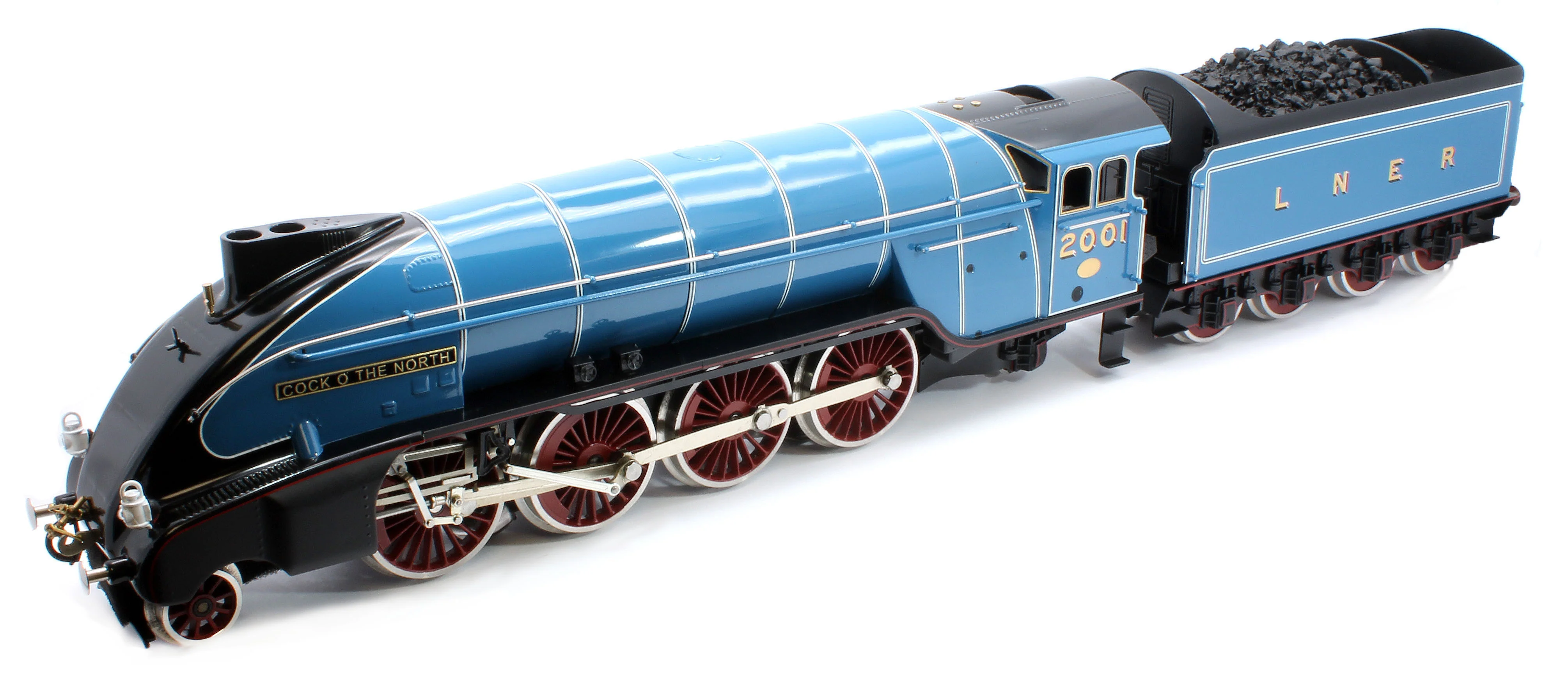 E/36-B2-CN P2 Class Streamlined "Cock O The North" 2-8-2 LNER Garter Blue No. 2001 Steam Locomotive - Image 7