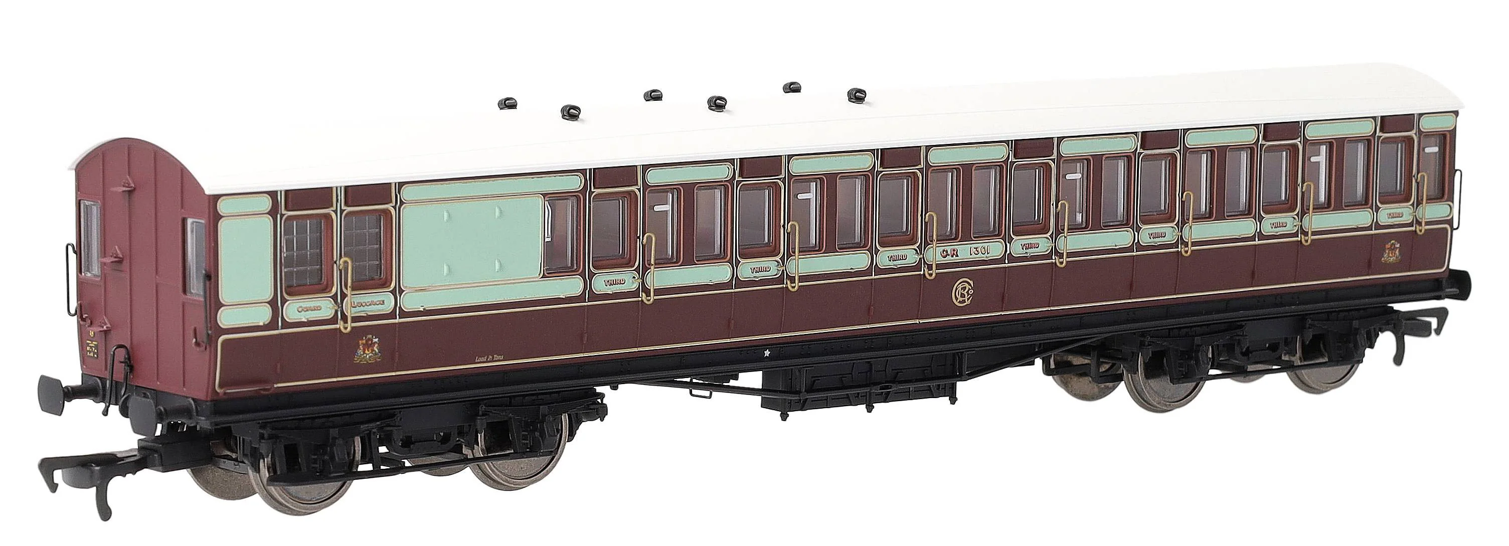 54ft non-Corridor Brake Third Caledonian Railway Plum & Off-White No.1301