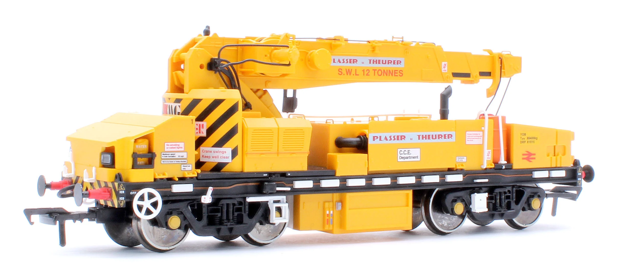 Plasser 12T YOB Diesel-Hydraulic Crane DRP81515 BR Departmental Yellow