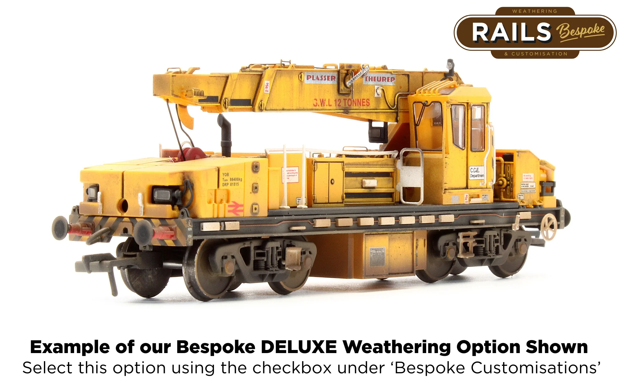 Plasser 12T YOB Diesel-Hydraulic Crane DRP81515 BR Departmental Yellow - Image 5