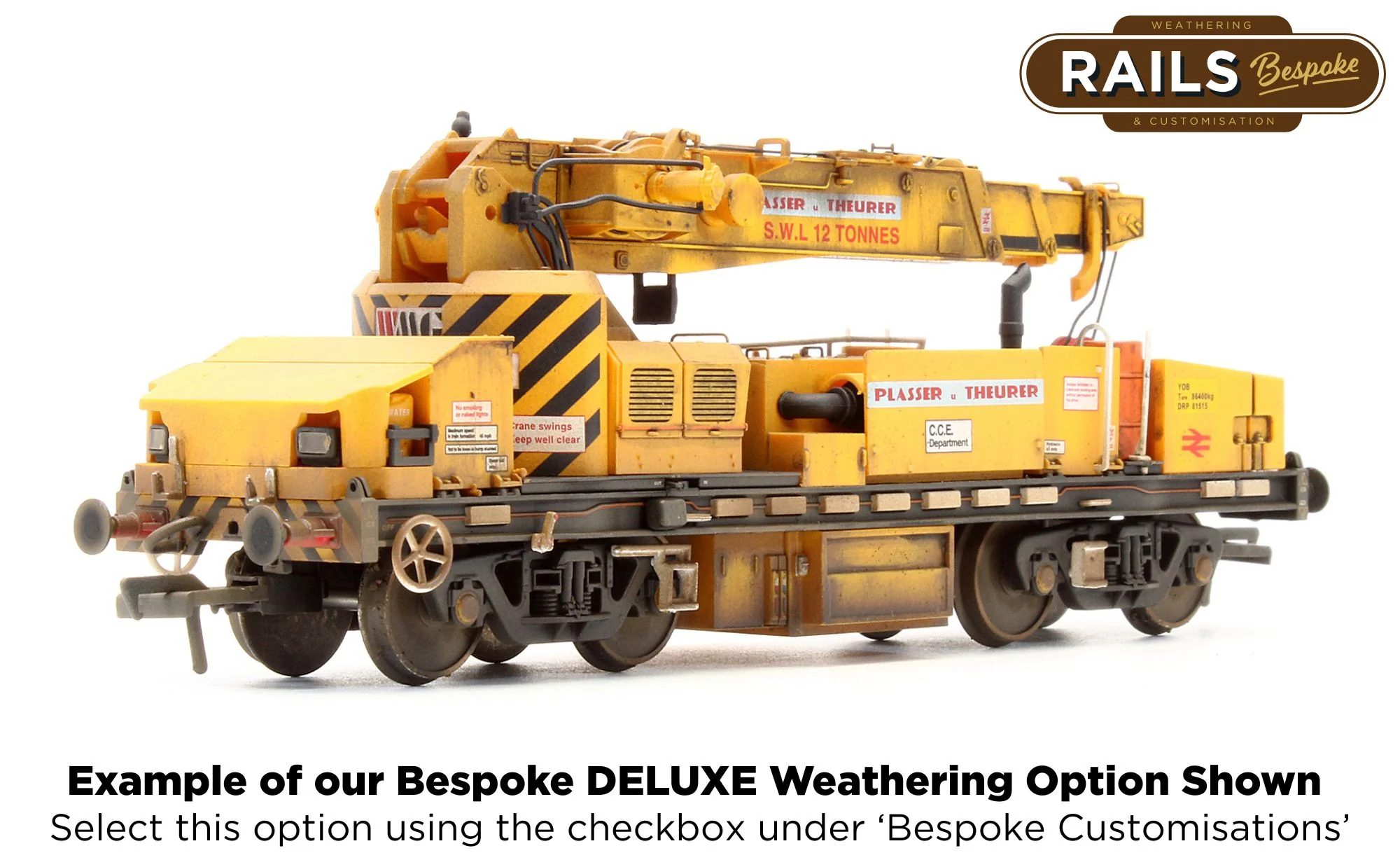 Plasser 12T YOB Diesel-Hydraulic Crane DRP81515 BR Departmental Yellow - Image 6