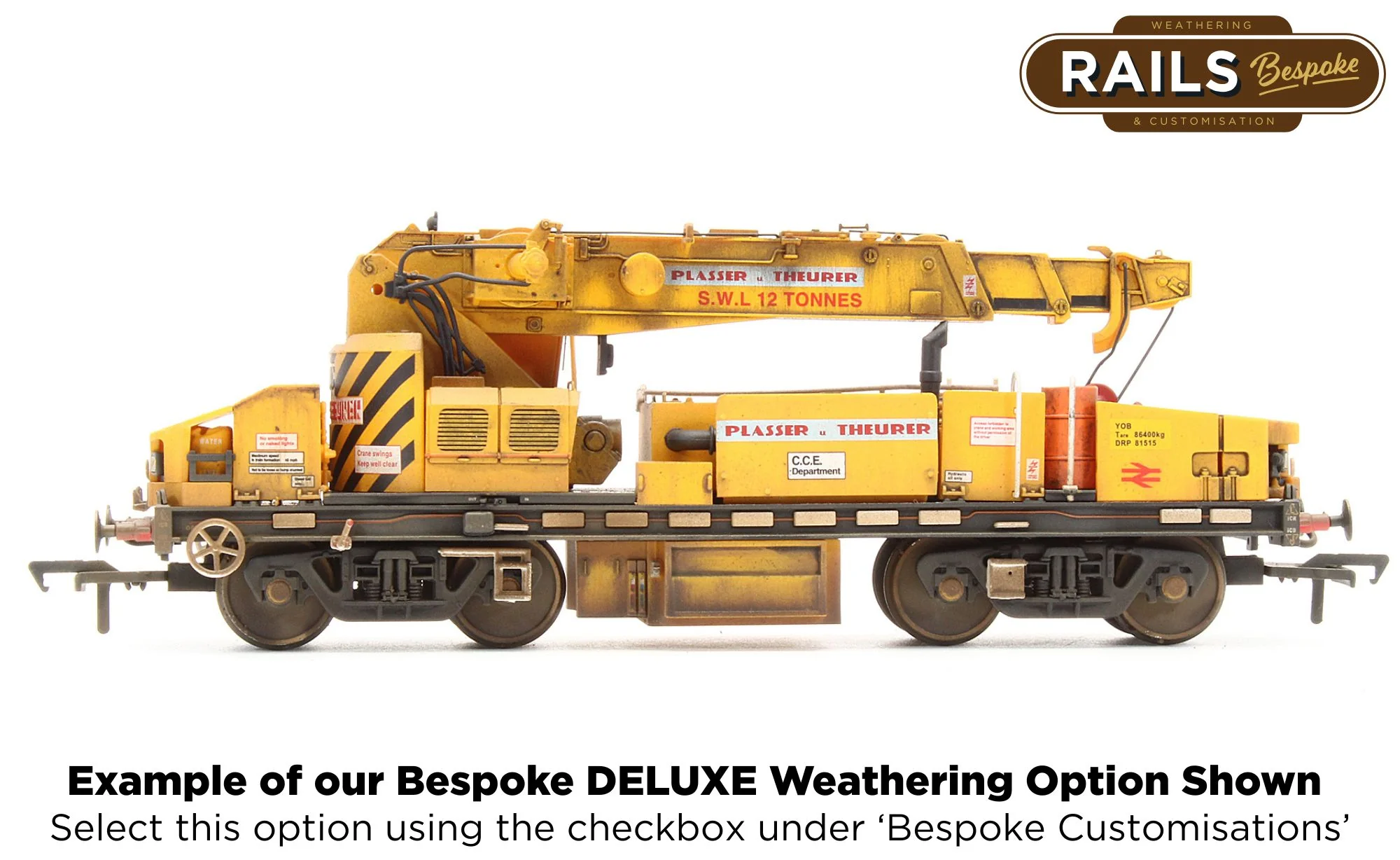 Plasser 12T YOB Diesel-Hydraulic Crane DRP81515 BR Departmental Yellow - Image 7