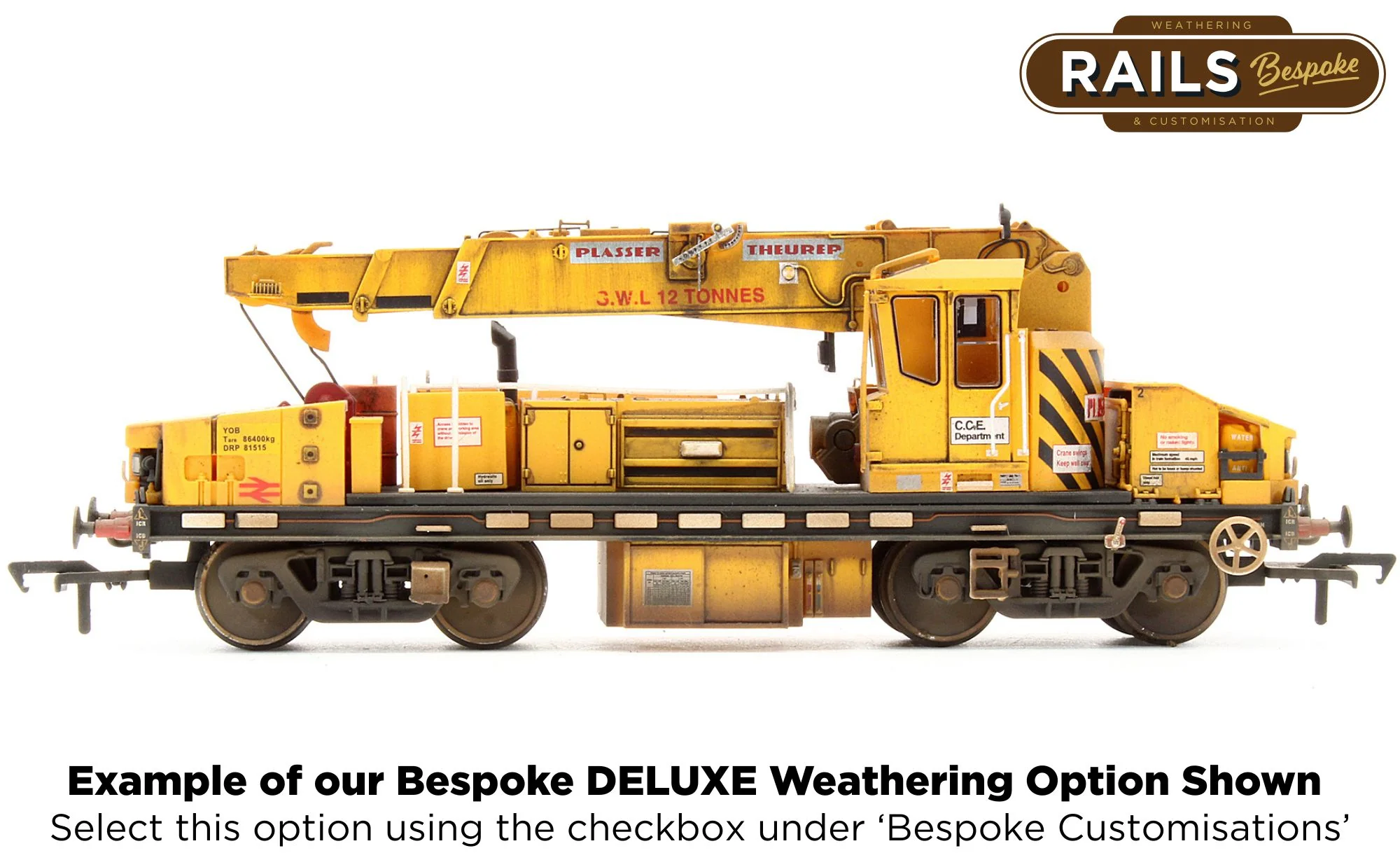 Plasser 12T YOB Diesel-Hydraulic Crane DRP81515 BR Departmental Yellow - Image 8