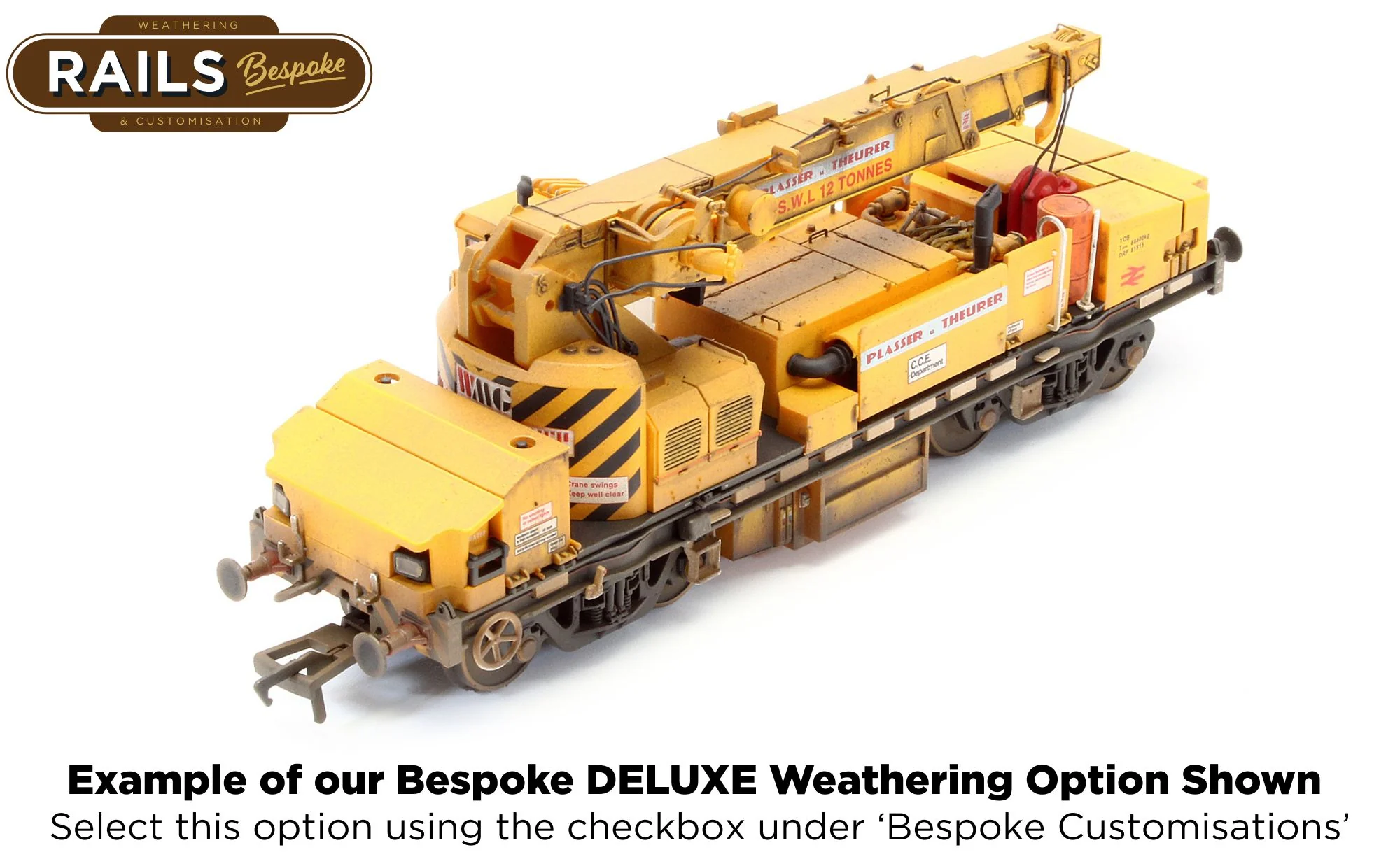 Plasser 12T YOB Diesel-Hydraulic Crane DRP81515 BR Departmental Yellow - Image 9