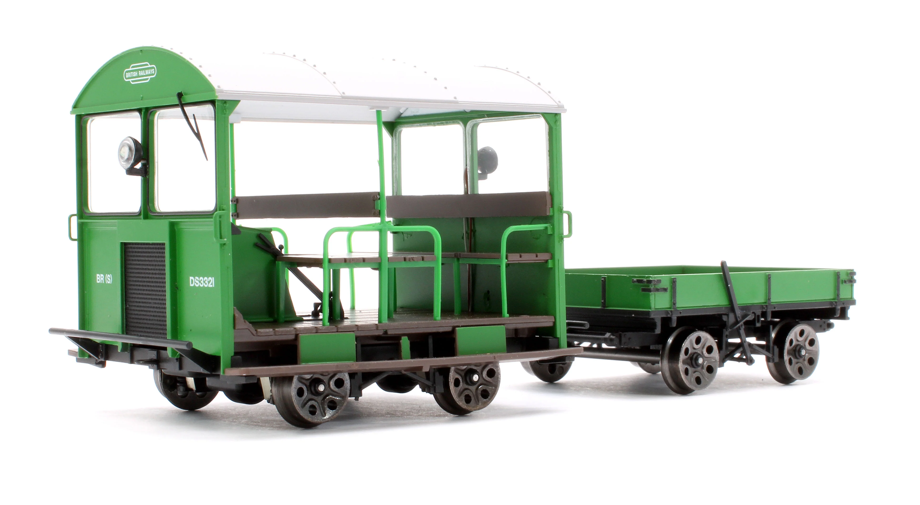 Wickham Trolley & Trailer, BR (SR) Green DS3321