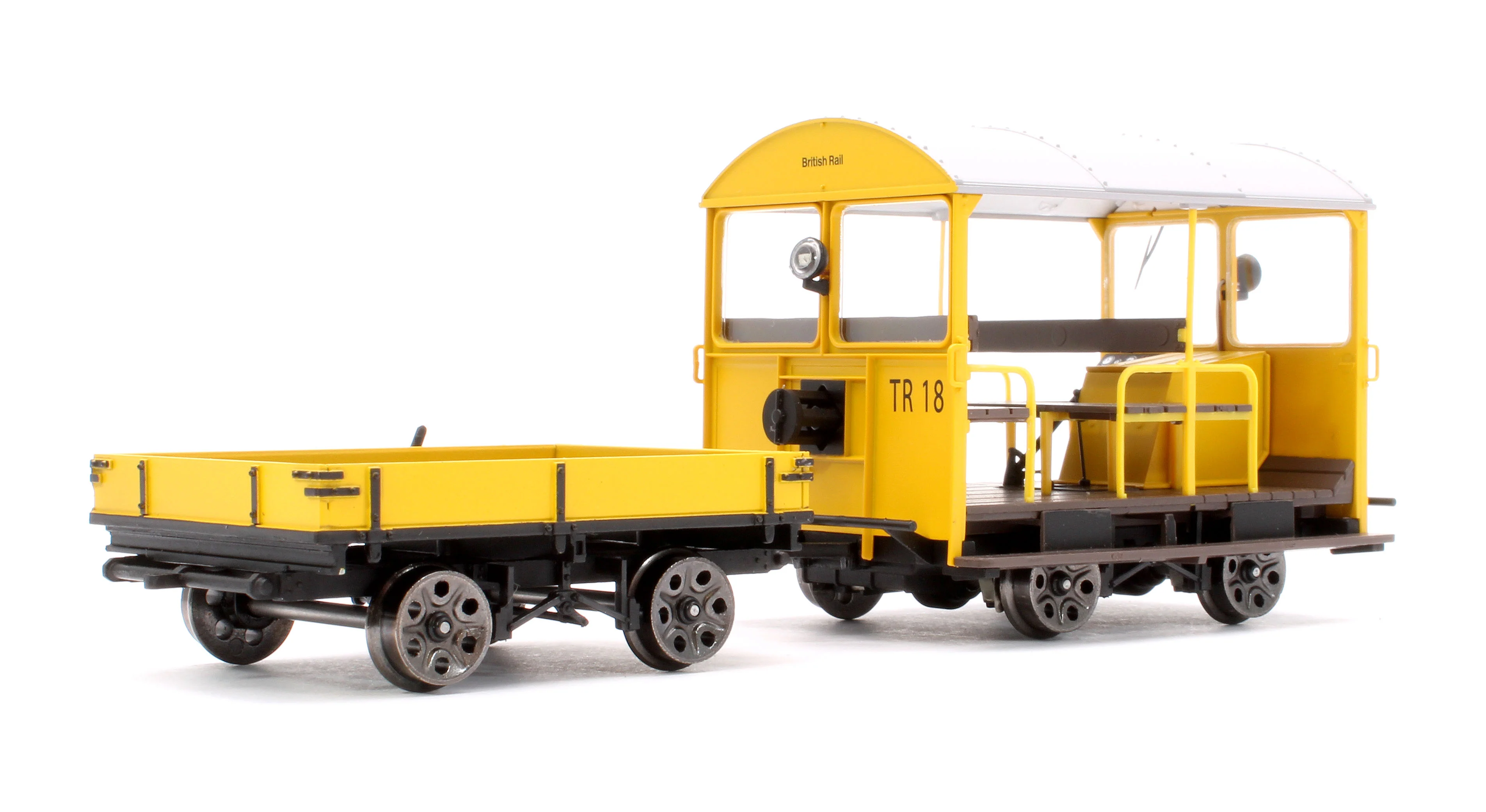 Wickham Trolley & Trailer, BR Yellow TR18 - DCC Sound - Image 3