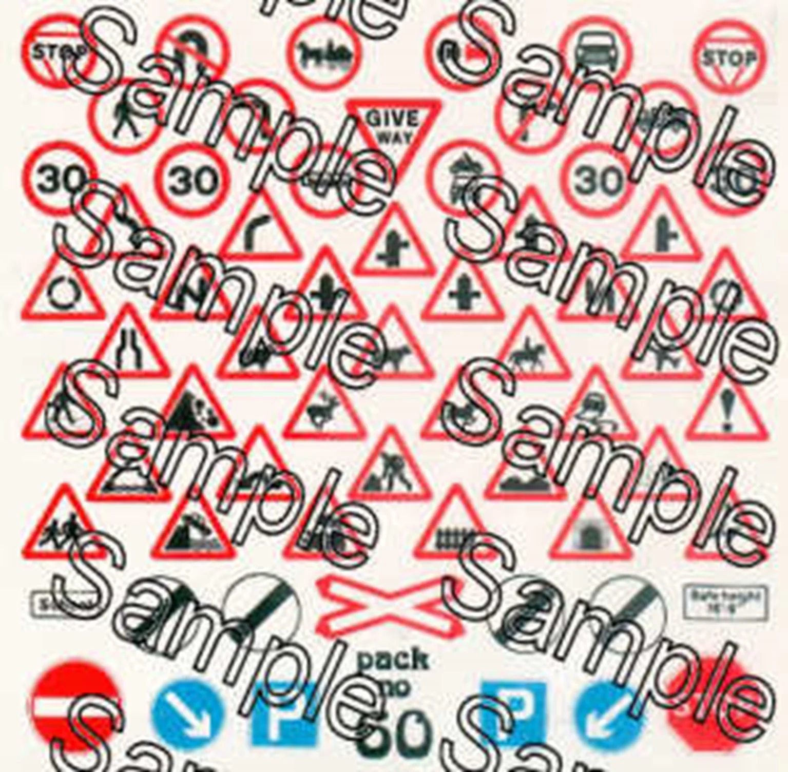 OO Gauge Modern Image Road Signs