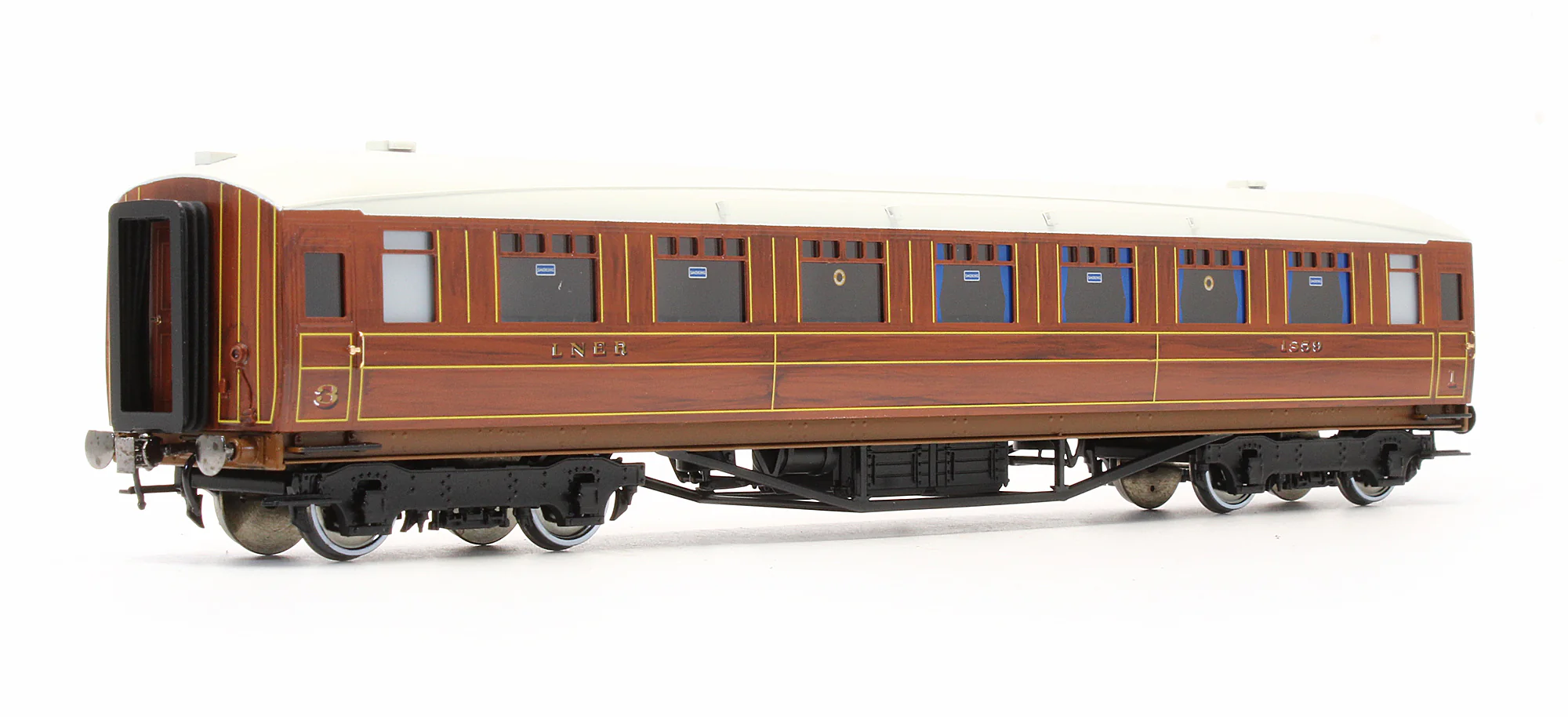 Pre-Owned LNER Teak Gresley 1st / 3rd Coach No.1859 - Image 2