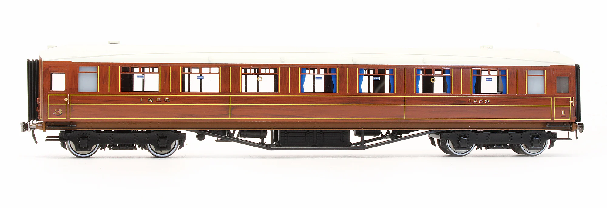 Pre-Owned LNER Teak Gresley 1st / 3rd Coach No.1859 - Image 3