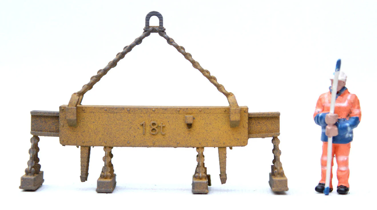Plate Lift Electromagnet Crane Attachment PAINTED - 1:76 OO Gauge