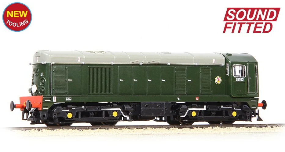 371-030BSF Class 20/0 Disc Headcode & Tablet Catcher Recess D8102 BR Green (Roundel) Diesel Locomotive - DCC Sound - Image 5