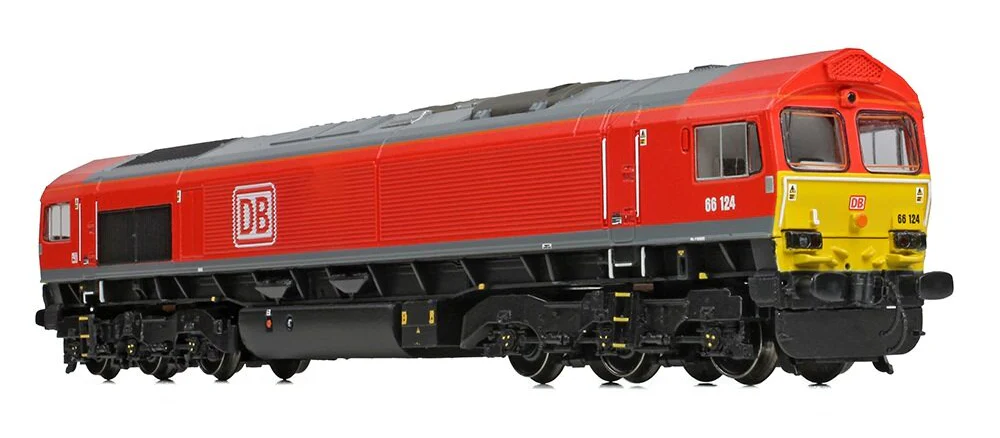 Class 66/0 66124 DB Cargo Red Diesel Locomotive - Image 2