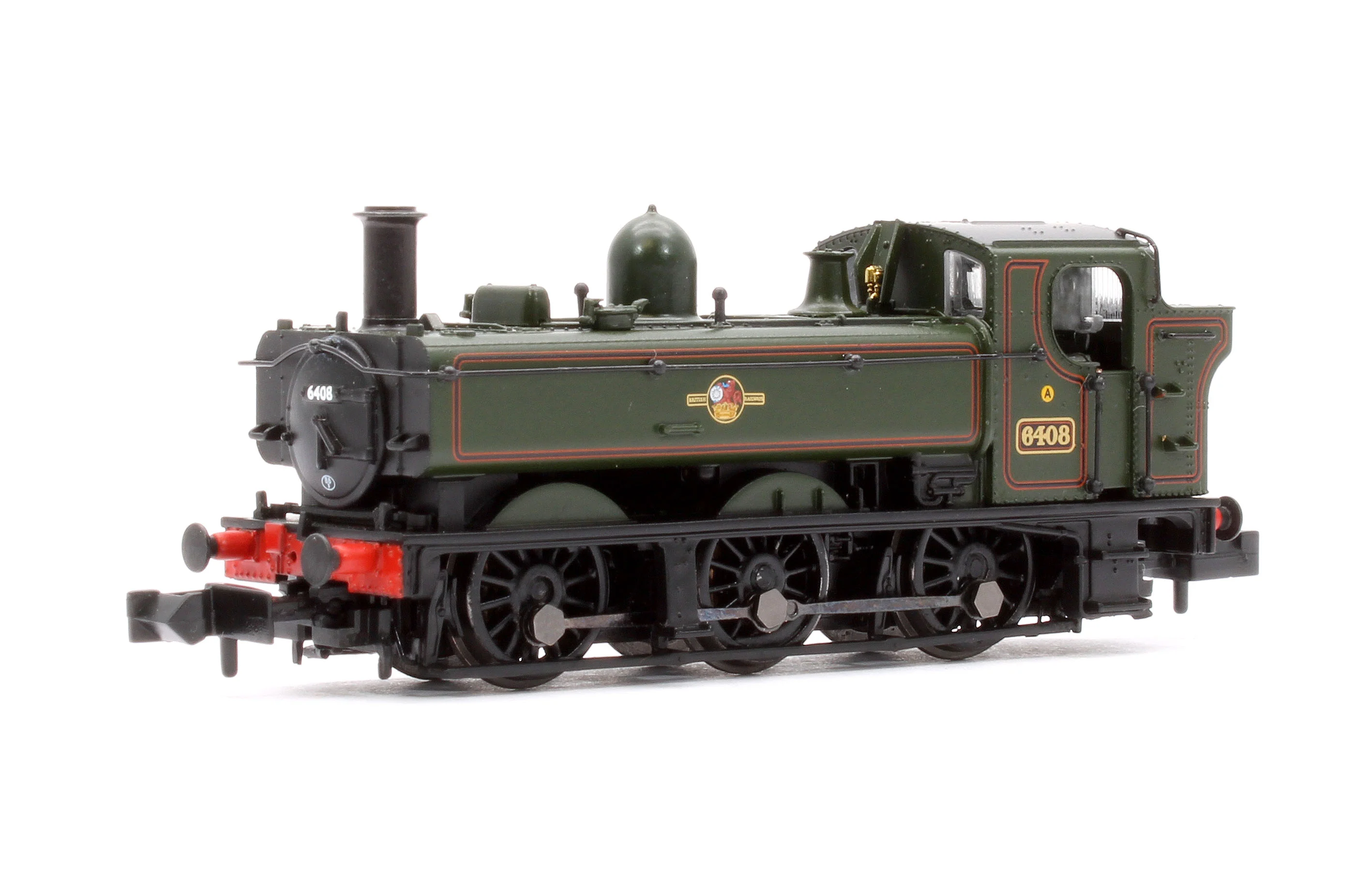 371-987A GWR 64XX Pannier Tank 6408 BR Lined Green (Late Crest) Steam Locomotive