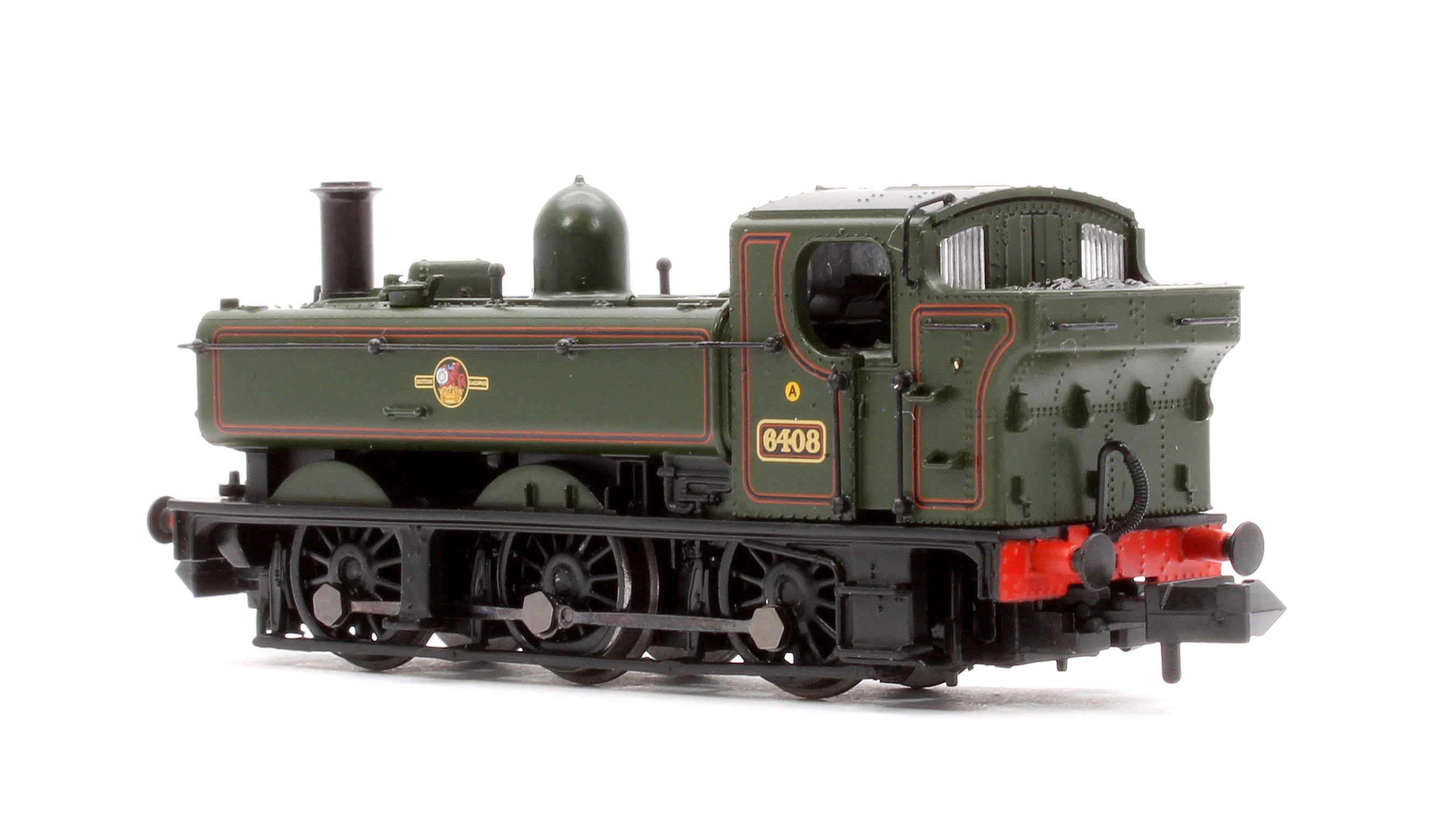 371-987A GWR 64XX Pannier Tank 6408 BR Lined Green (Late Crest) Steam Locomotive - Image 2