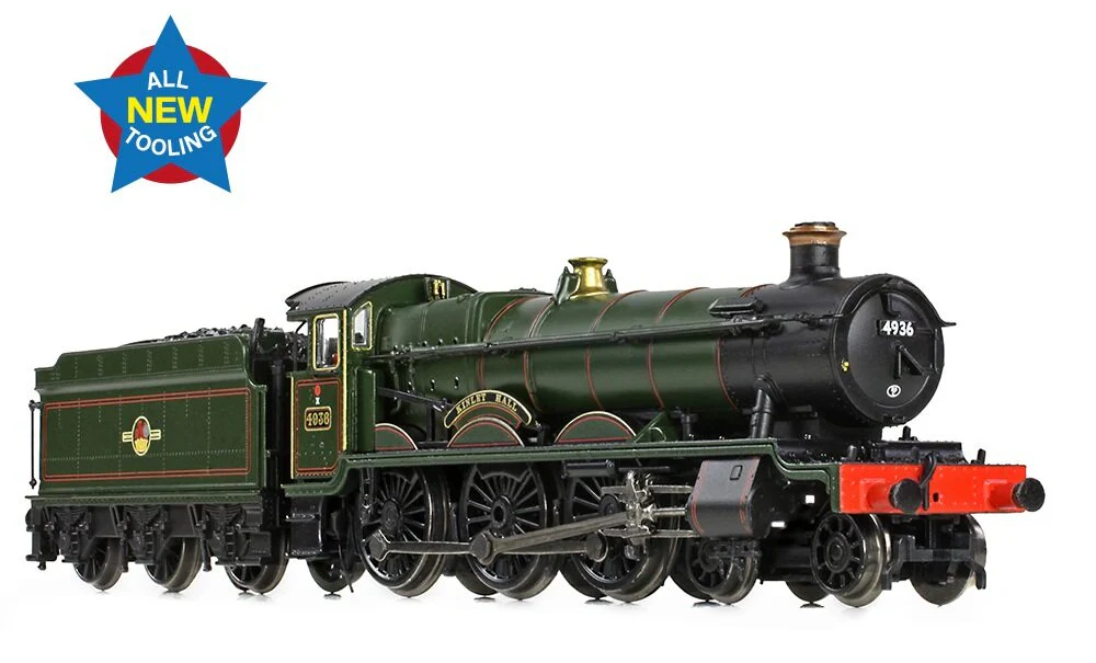 GWR 49XX 'Hall' 4936 'Kinlet Hall' BR Lined Green (Late Crest) Steam Locomotive - Image 3