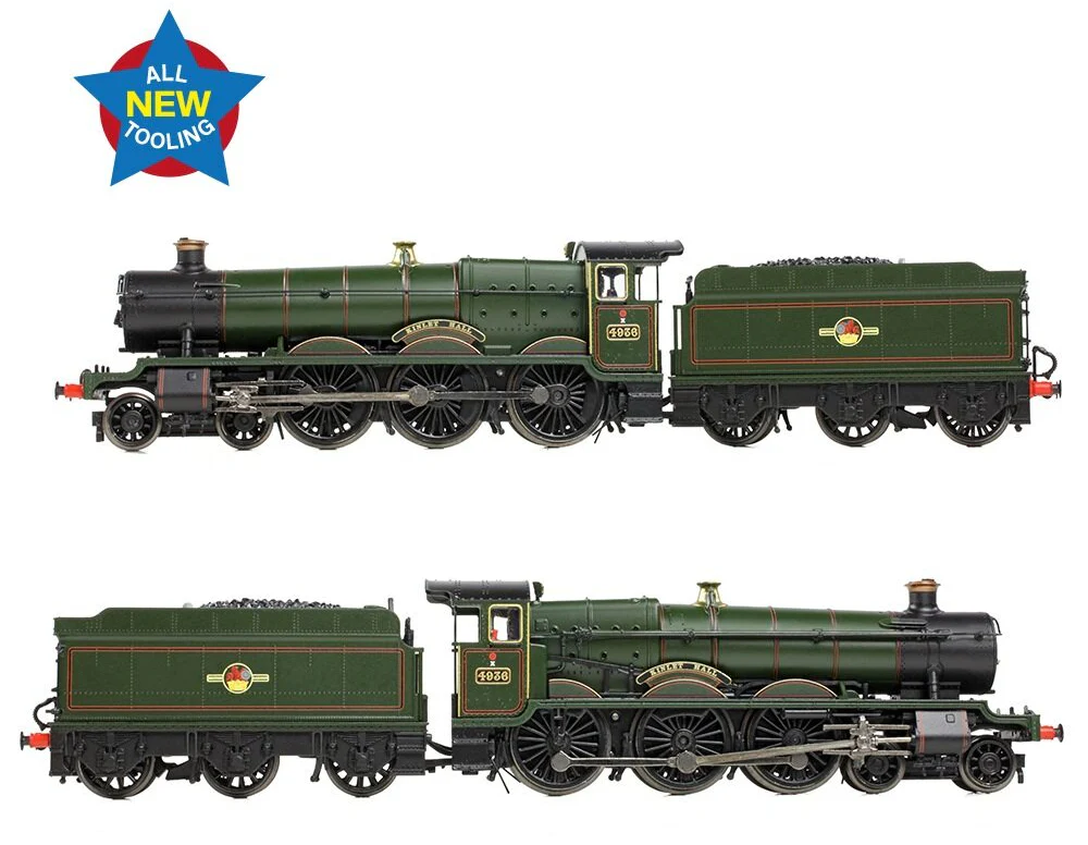 GWR 49XX 'Hall' 4936 'Kinlet Hall' BR Lined Green (Late Crest) Steam Locomotive - Image 6