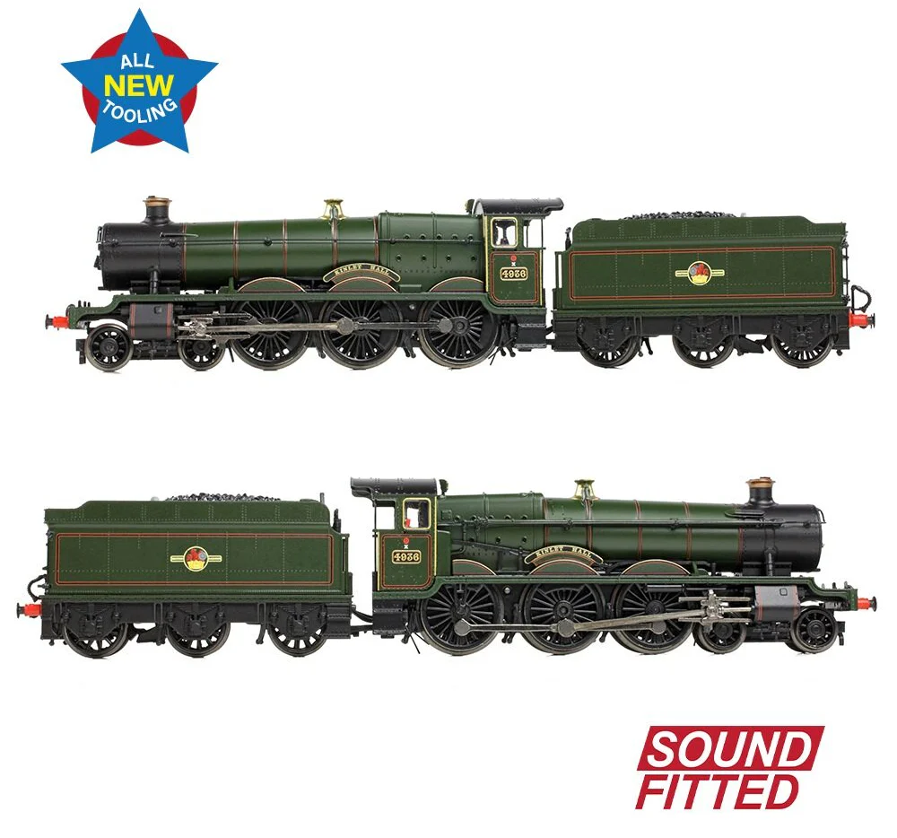 GWR 49XX 'Hall' 4936 'Kinlet Hall' BR Lined Green (Late Crest) Steam Locomotive - DCC Sound - Image 6