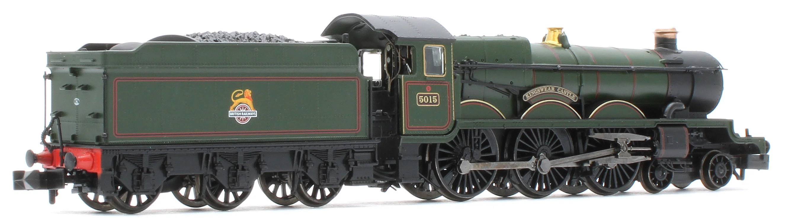 GWR 4073 'Castle' 5015 'Kingswear Castle' BR Lined Green (Early Emblem) Steam Locomotive - Image 4