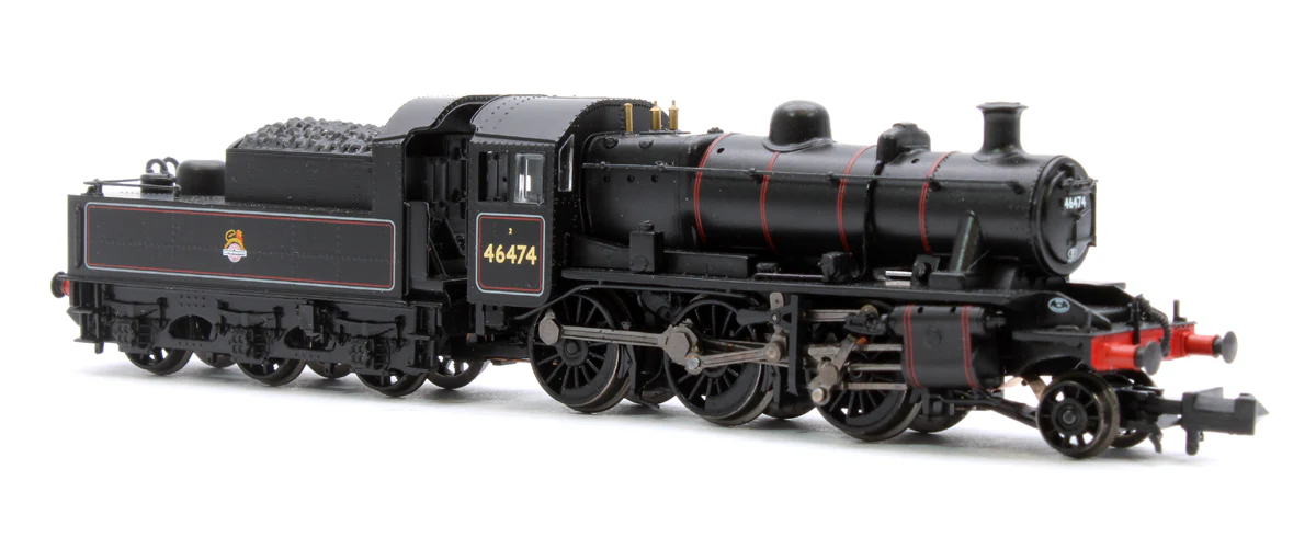 372-626B LMS Ivatt 2MT 46474 BR Lined Black (Early Emblem) - Image 4