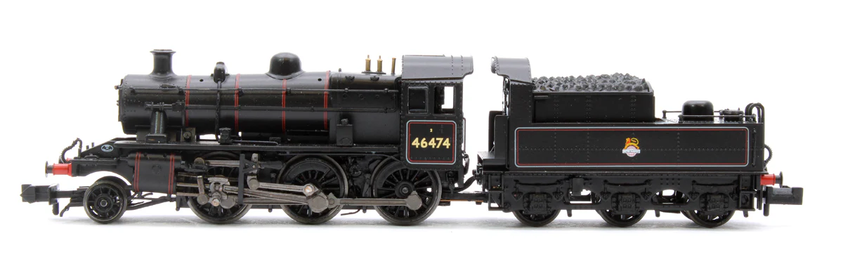 372-626B LMS Ivatt 2MT 46474 BR Lined Black (Early Emblem) - Image 5