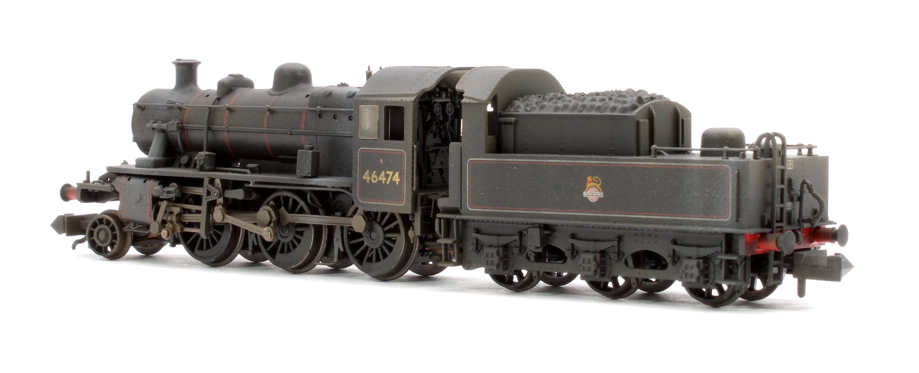 Pre-Owned LMS Ivatt 2MT 46474 BR Lined Black (Early Emblem) Steam Locomotive - Weathered - Image 3