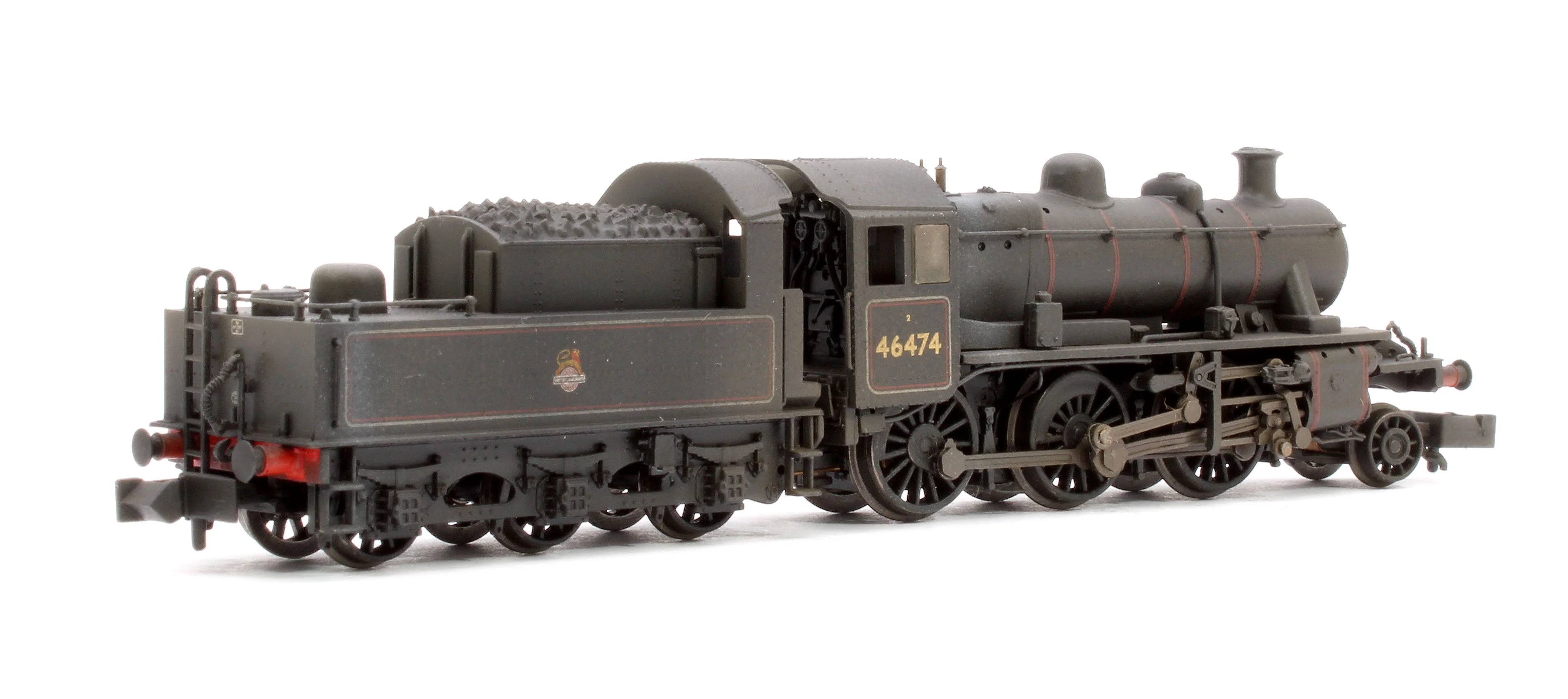 Pre-Owned LMS Ivatt 2MT 46474 BR Lined Black (Early Emblem) Steam Locomotive - Weathered - Image 4