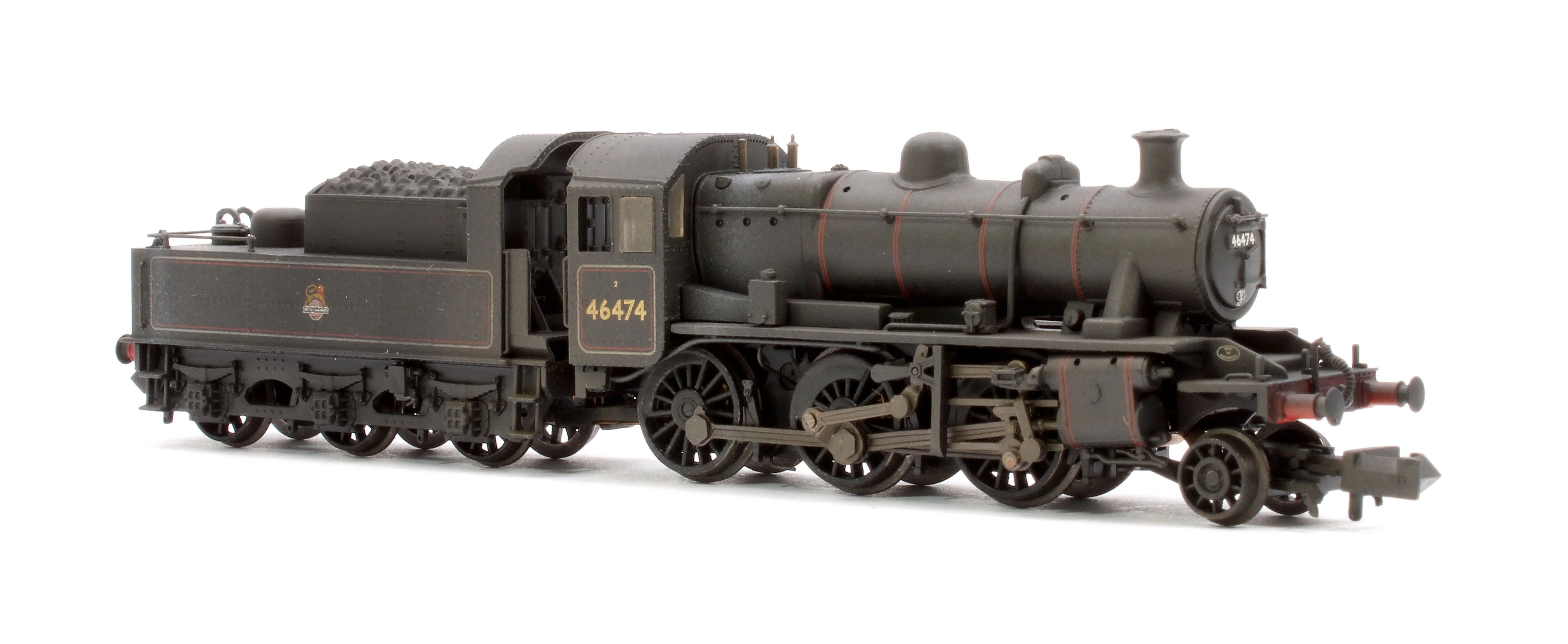 Pre-Owned LMS Ivatt 2MT 46474 BR Lined Black (Early Emblem) Steam Locomotive - Weathered - Image 5