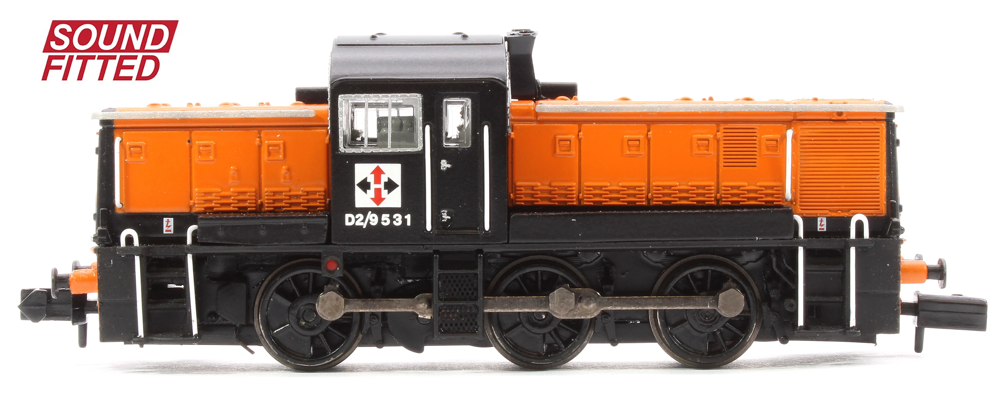 Class 14 D2/9531 NCB British Oak Orange & Black Diesel Locomotive - DCC Sound - Image 5