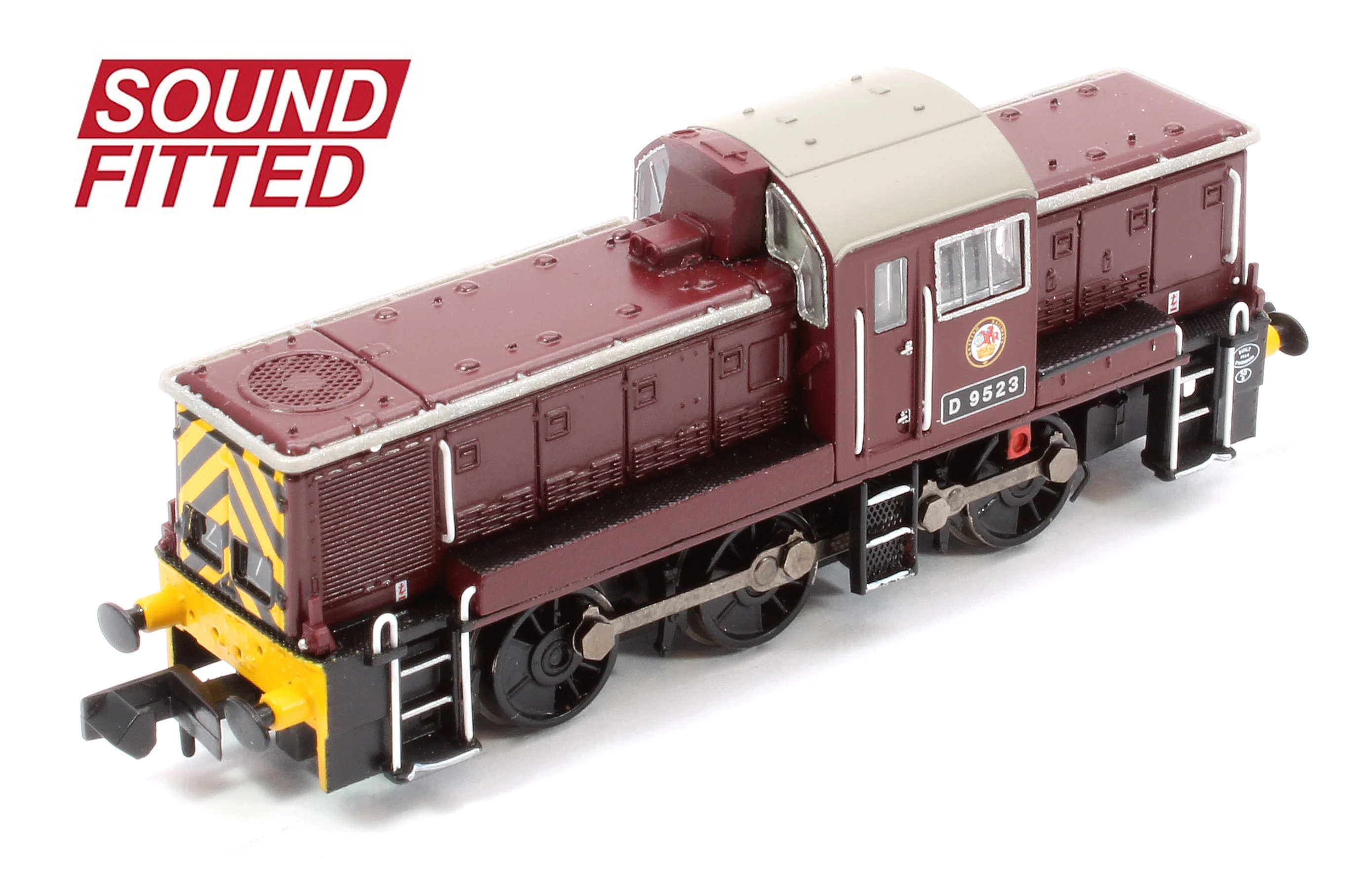 Class 14 D9523 BR Maroon (Wasp Stripes) Diesel Locomotive - DCC Sound - Image 8
