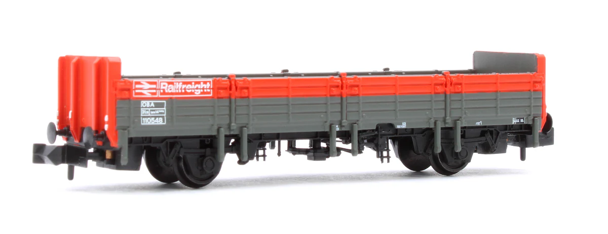 BR OBA Open Wagon Low Ends BR Railfreight Red & Grey No. 110548 - Image 3