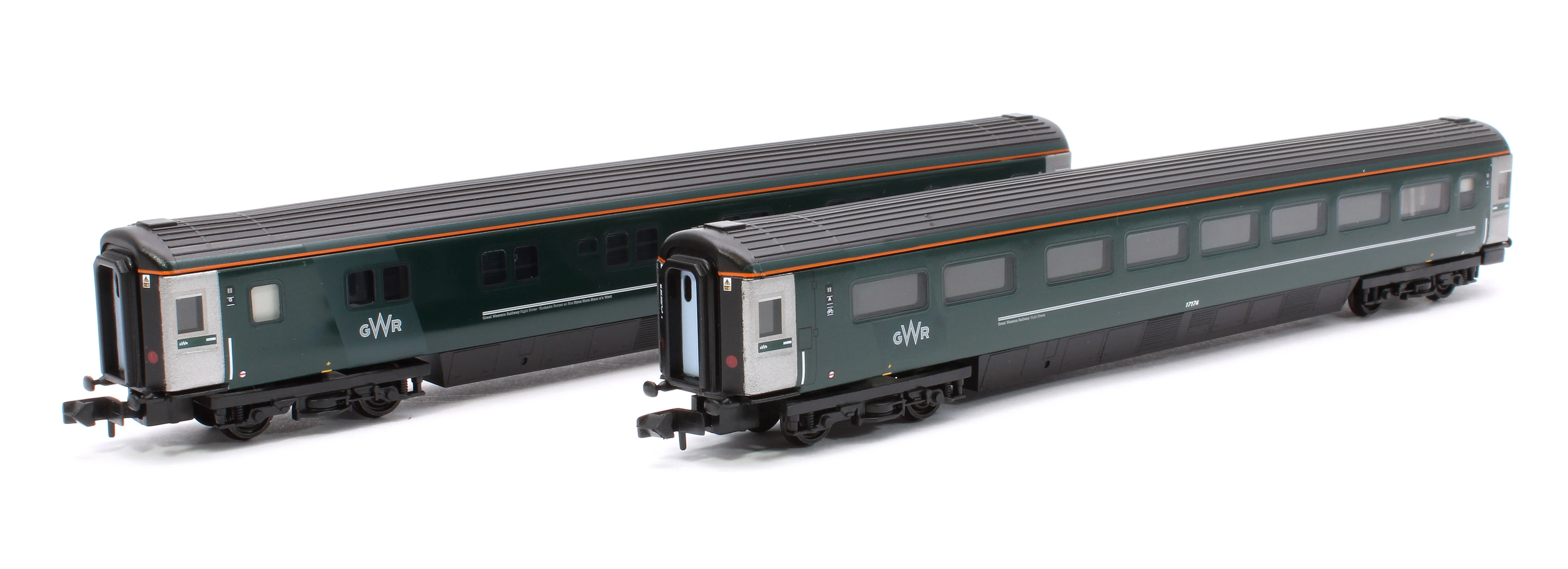 374-997 BR Mk3 'Night Riviera' 2-Coach Pack GWR Green (FirstGroup) No.10532 & No.17174 - Pack A