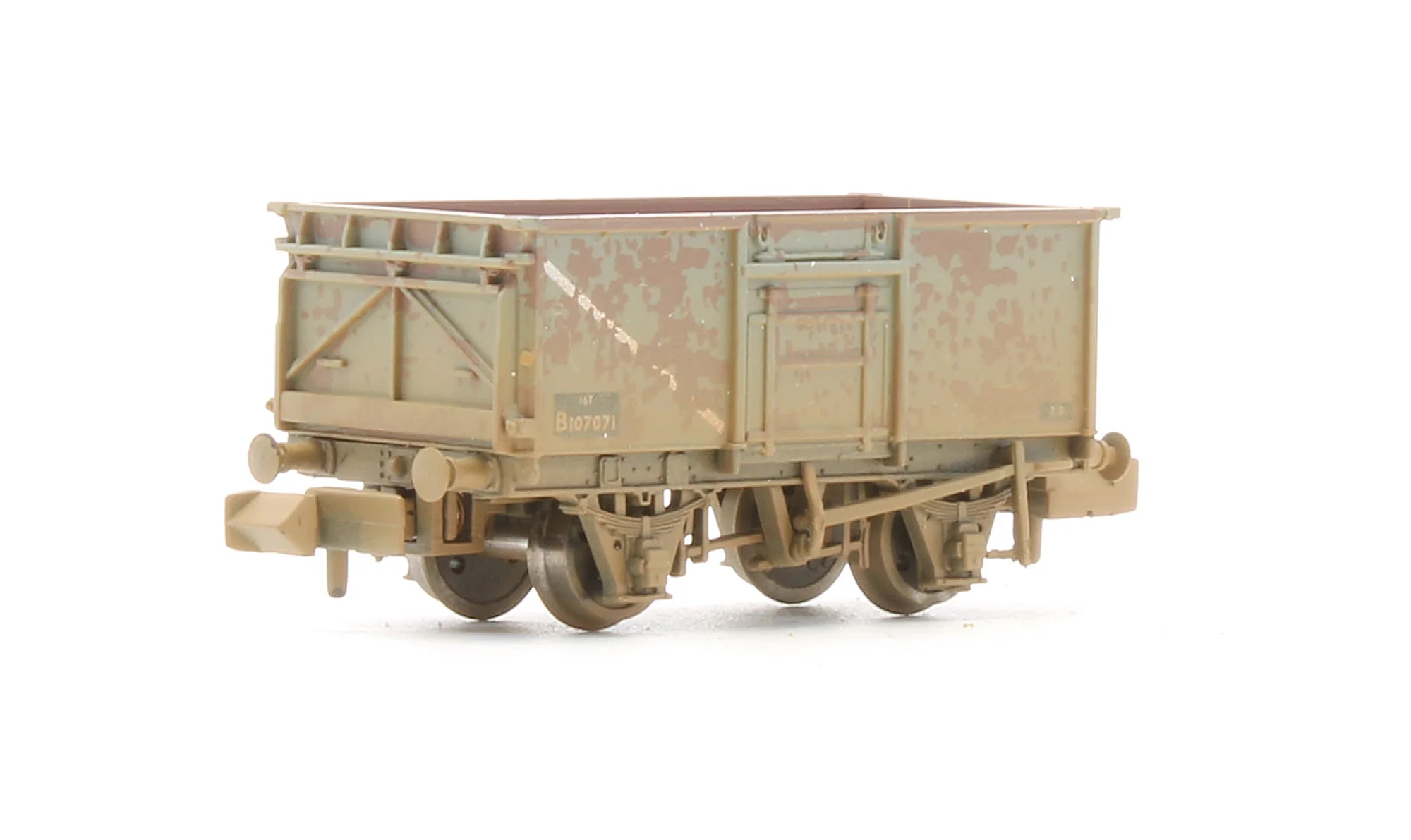 Pre-Owned 377-227A 16T Steel Mineral Wagon BR Grey 'B107071' - Weathered - Image 2