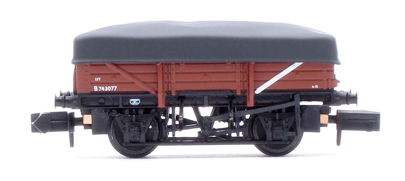 5 Plank China Clay 3-Wagon Pack BR Bauxite (Early) with Flat Canopy No.B743073, B743077 & B743081 - Image 5