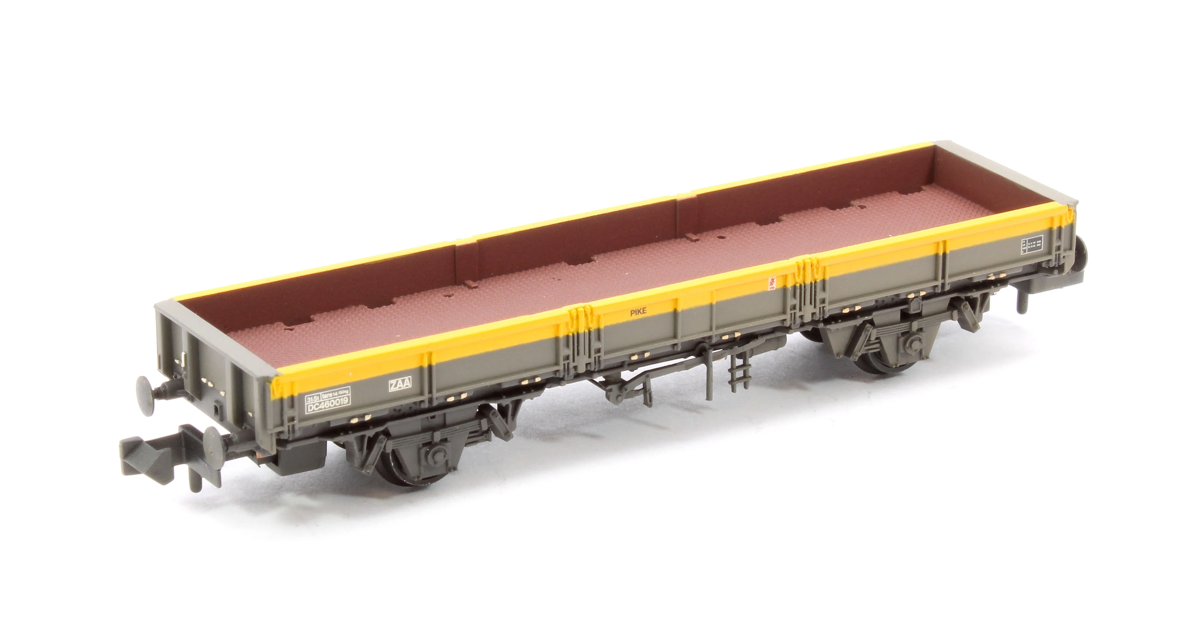 377-730B BR ZAA 'Pike' Open Wagon BR Engineers Grey & Yellow No.DC460019 - Weathered - Image 4