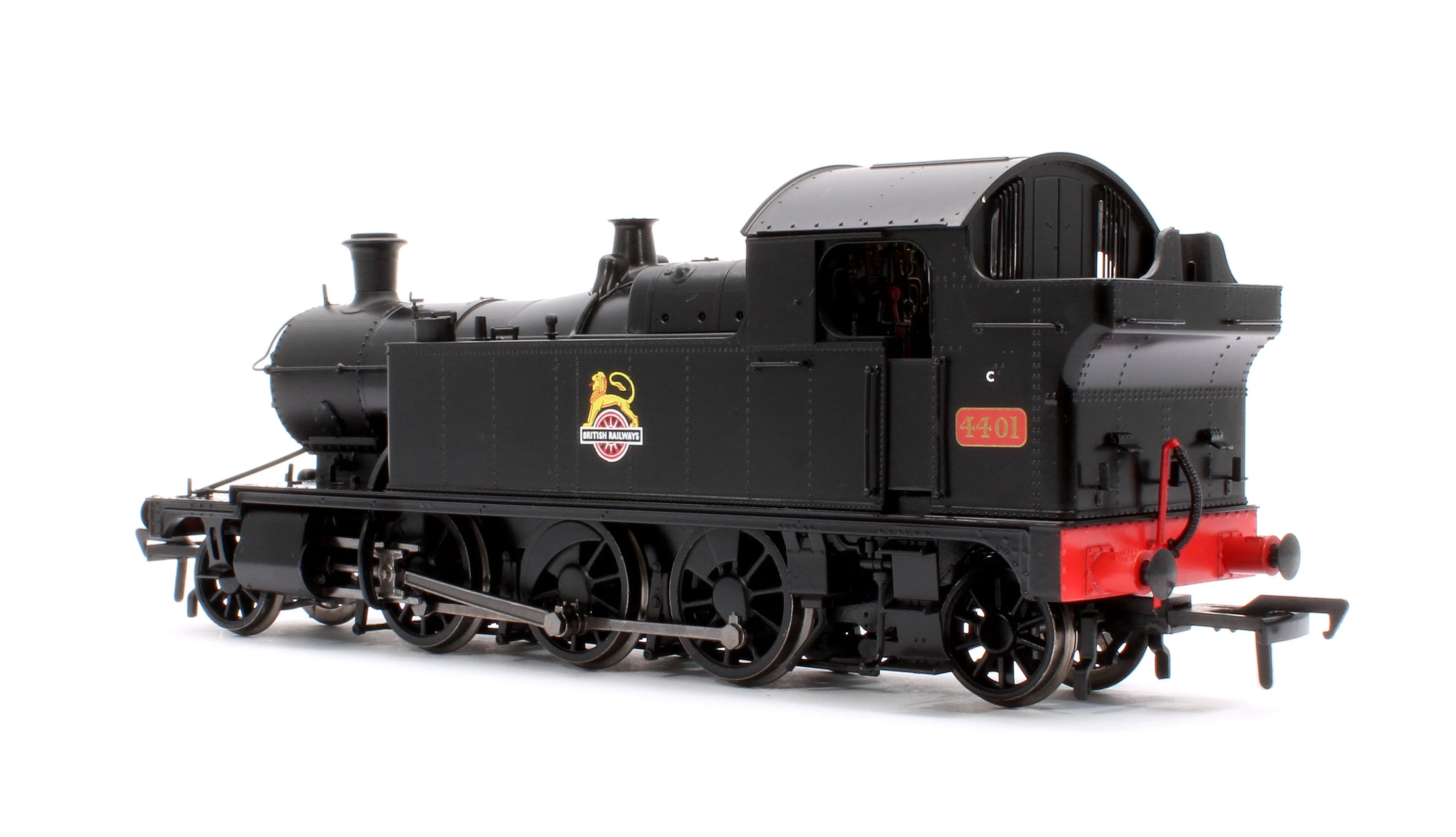 951008 GWR 44XX ‘Small Prairie’ BR Early Crest Plain Black No.4401 2-6-2T Steam Locomotive - Image 2